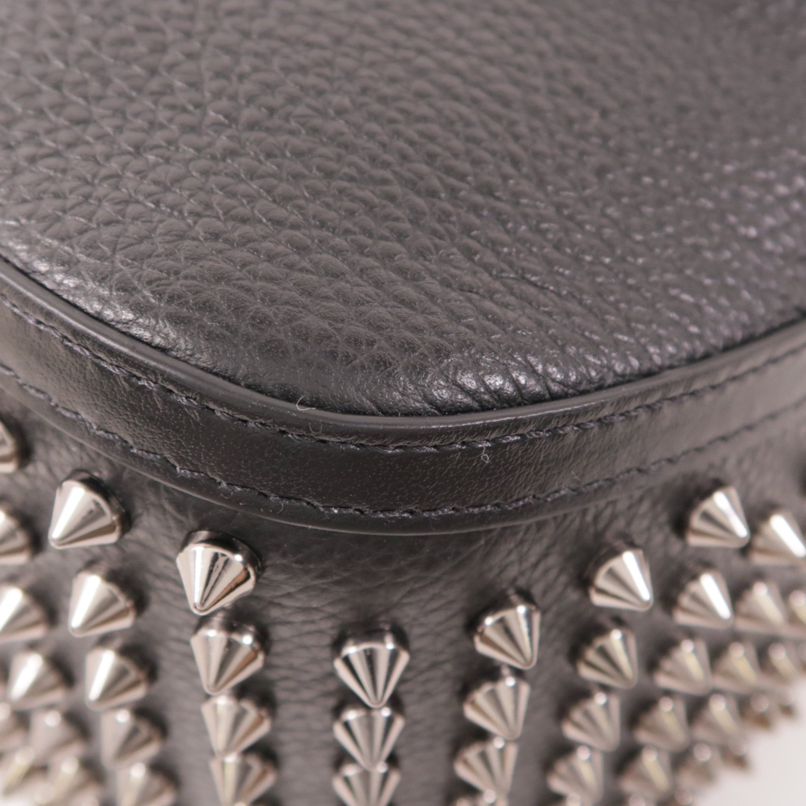 SELECTION Pouch Hand Bag Calfskin Leather Black