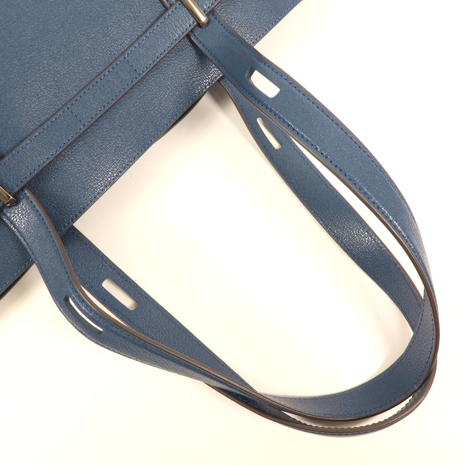 Furla 牛皮皮革Tote Bag銀扣肩背袋