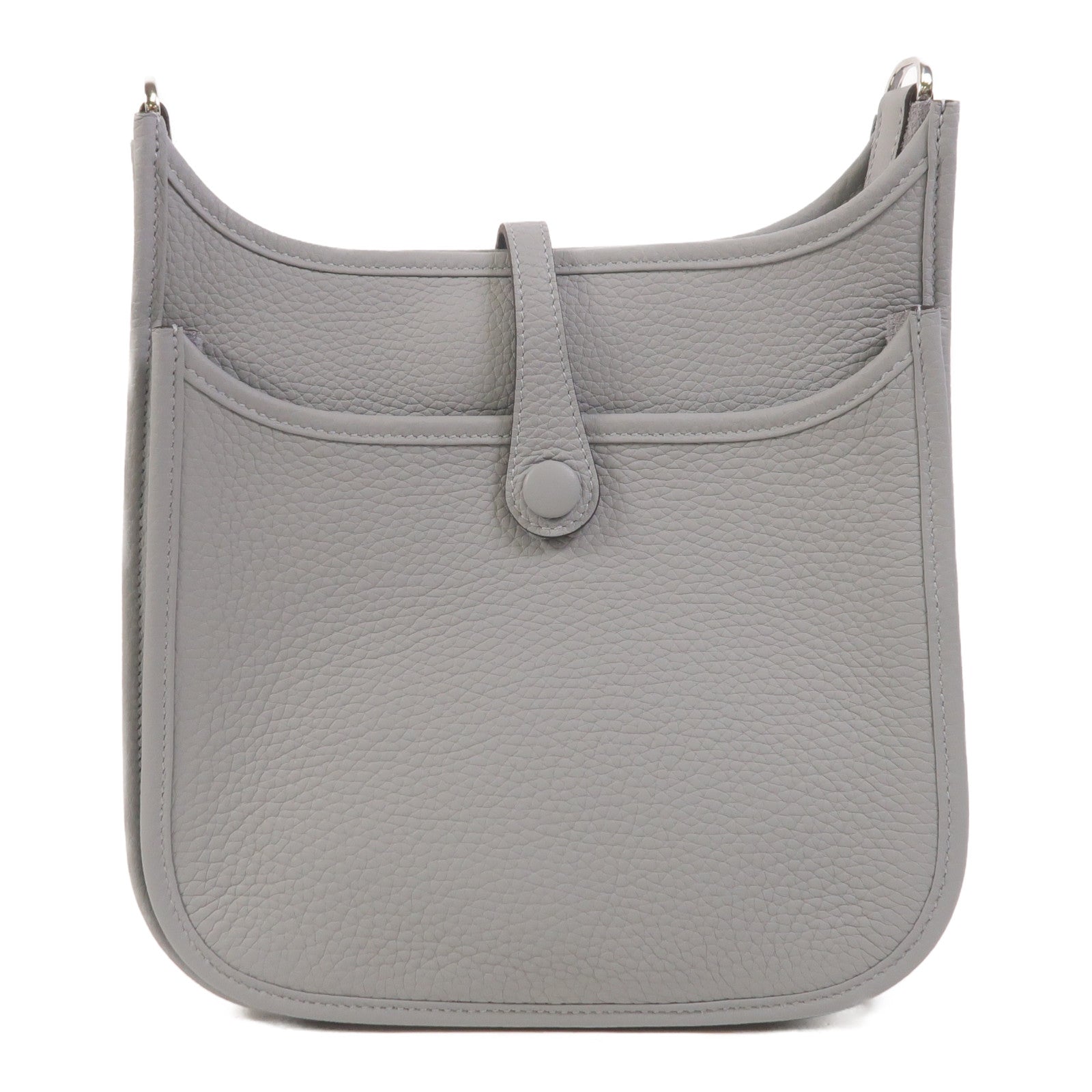HERMES Clemence皮革Evelyne 23肩背袋Gris Pantin