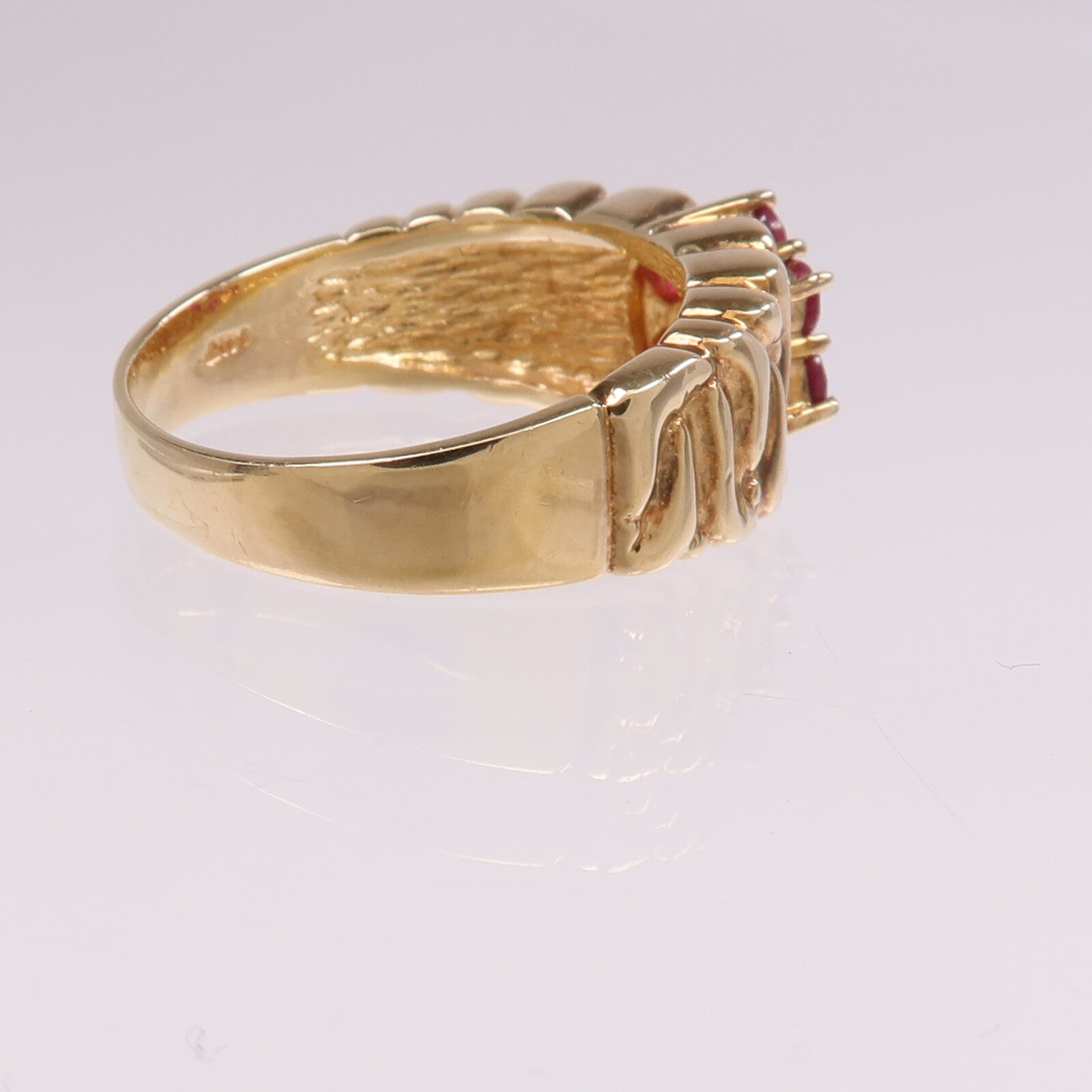 JEWELRY 14K黃金Ruby Diamond Ring紅寶石/鑽石戒指US#6