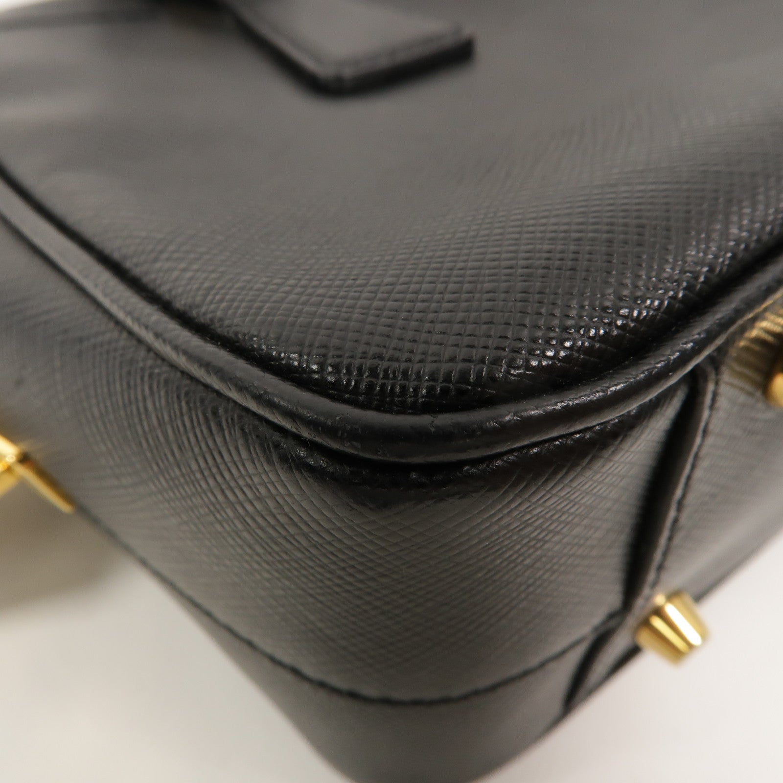 PRADA Saffiano皮革Bauletto手挽肩背兩用袋