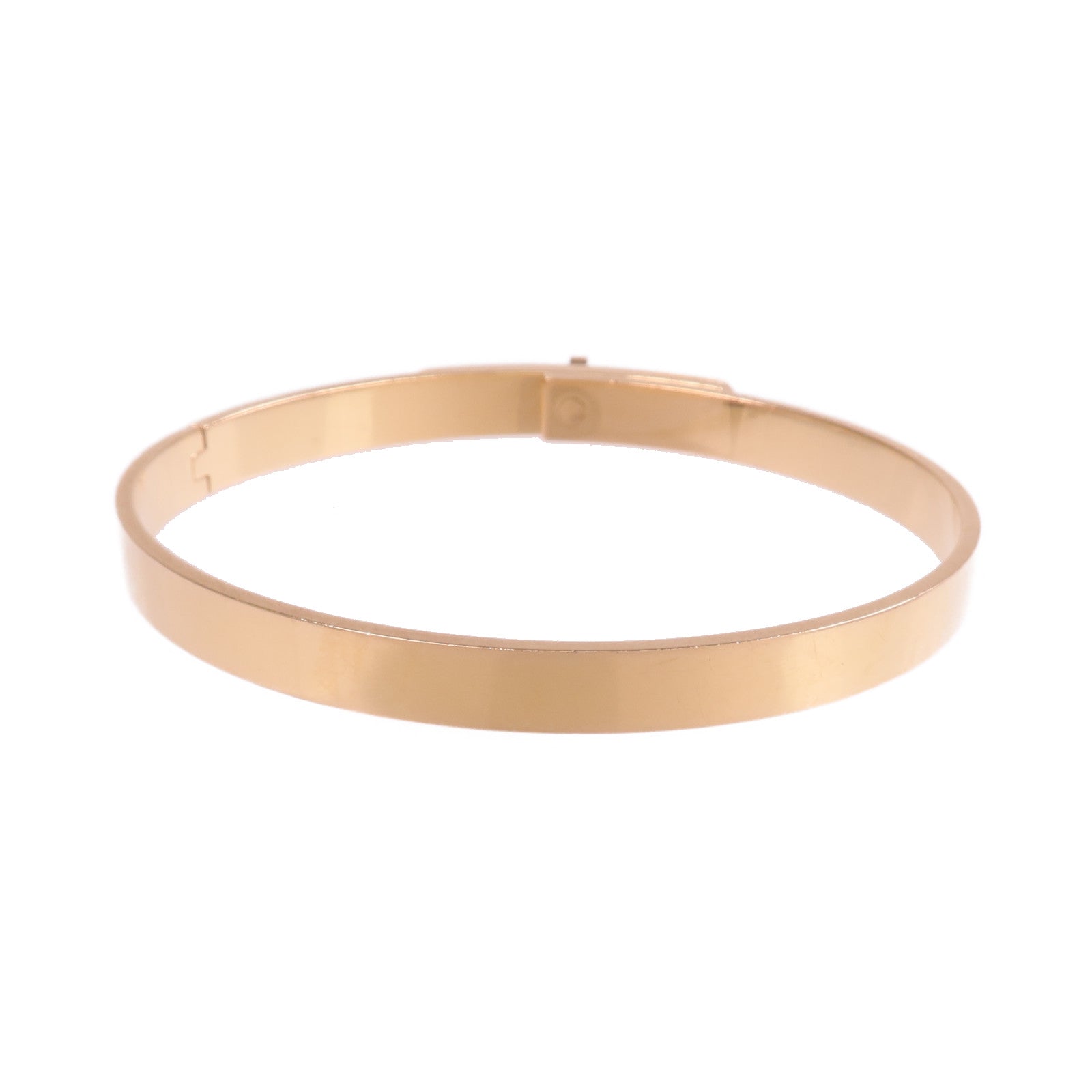 HERMES 18K玫瑰金Kelly Bracelet Small Model鑽石手鐲