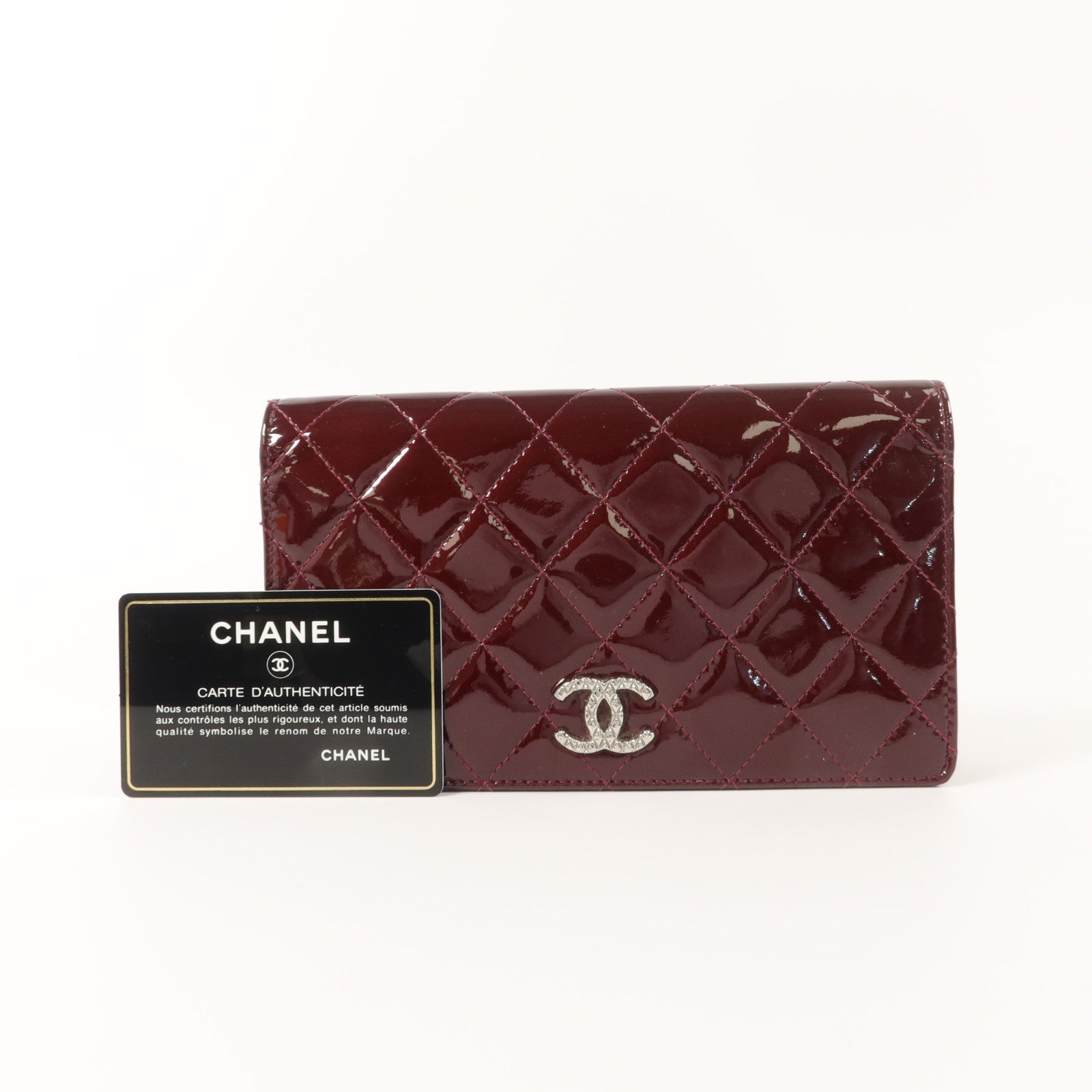 CHANEL 漆皮皮革Long Wallet長錢包