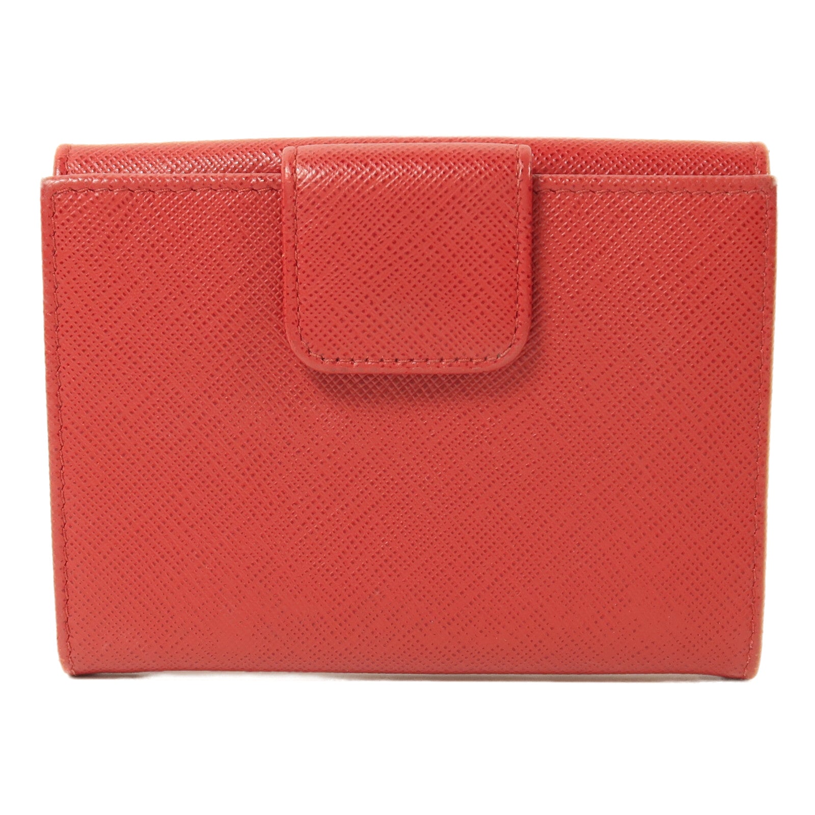 PRADA 牛皮皮革Portafoglio Pattina金扣錢包