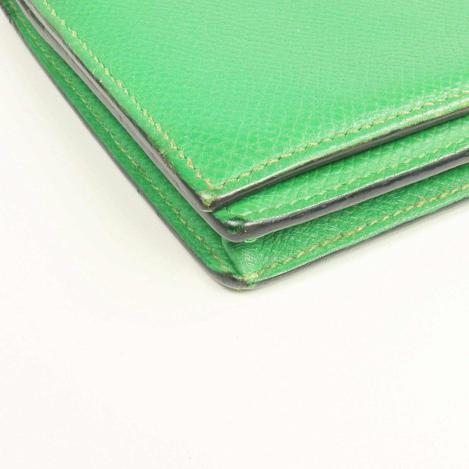 HERMES Epsom皮革Bearn Long Wallet銀扣長錢包Bambou