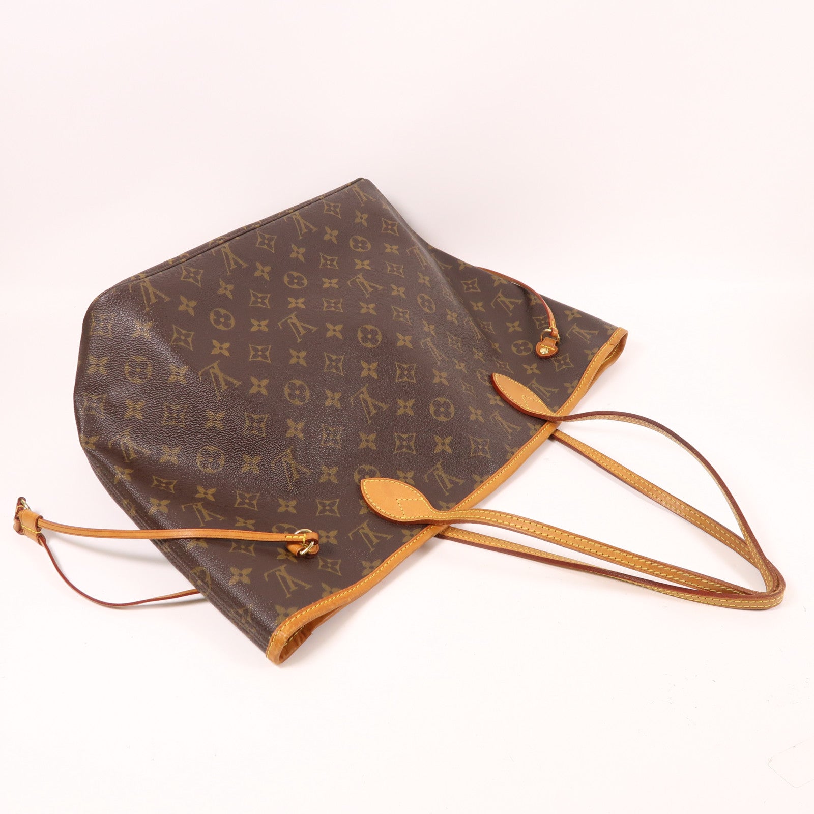 LOUIS VUITTON Monogram Neverfull MM金扣肩背袋