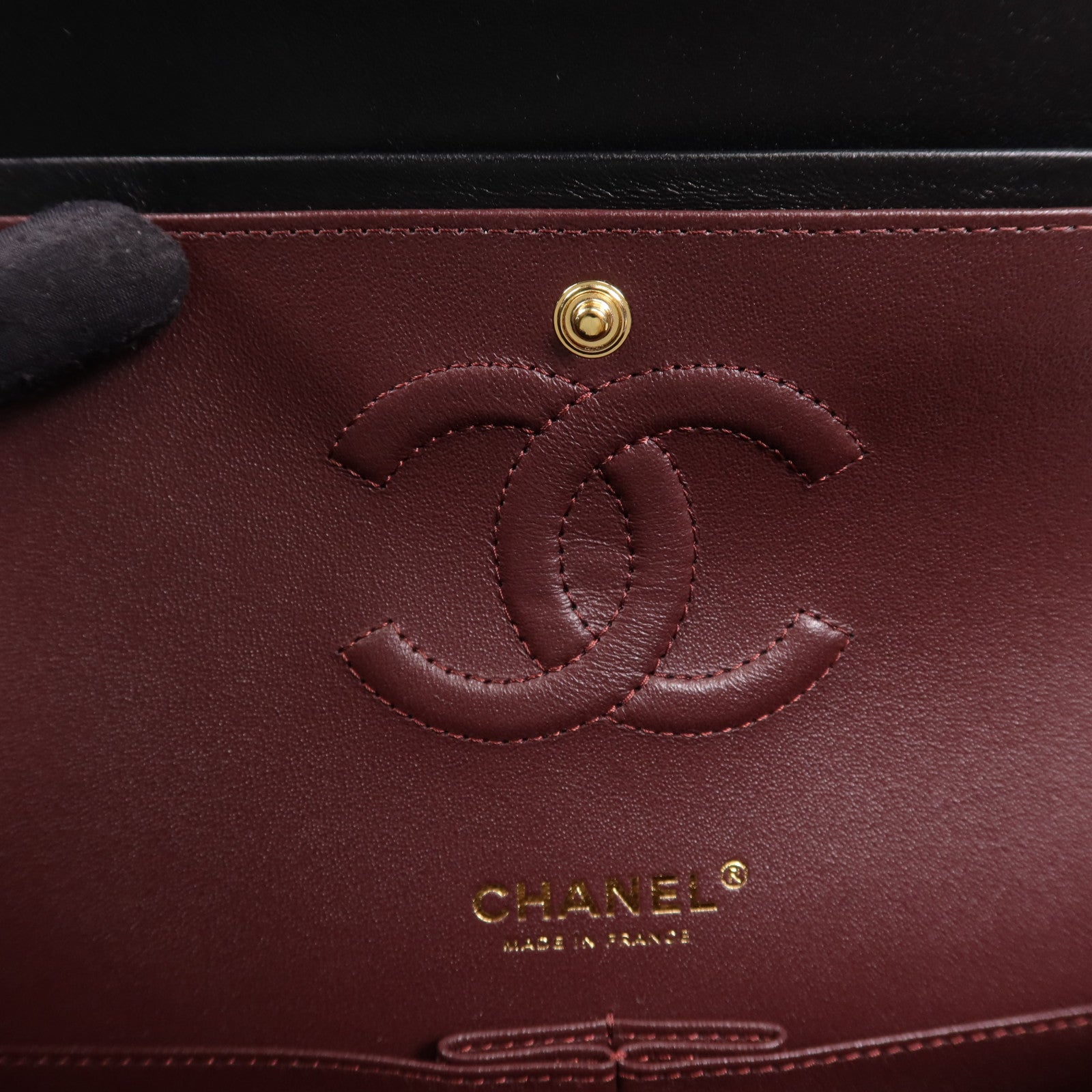 CHANEL 羊皮皮革Classic 25金扣鏈帶肩背袋