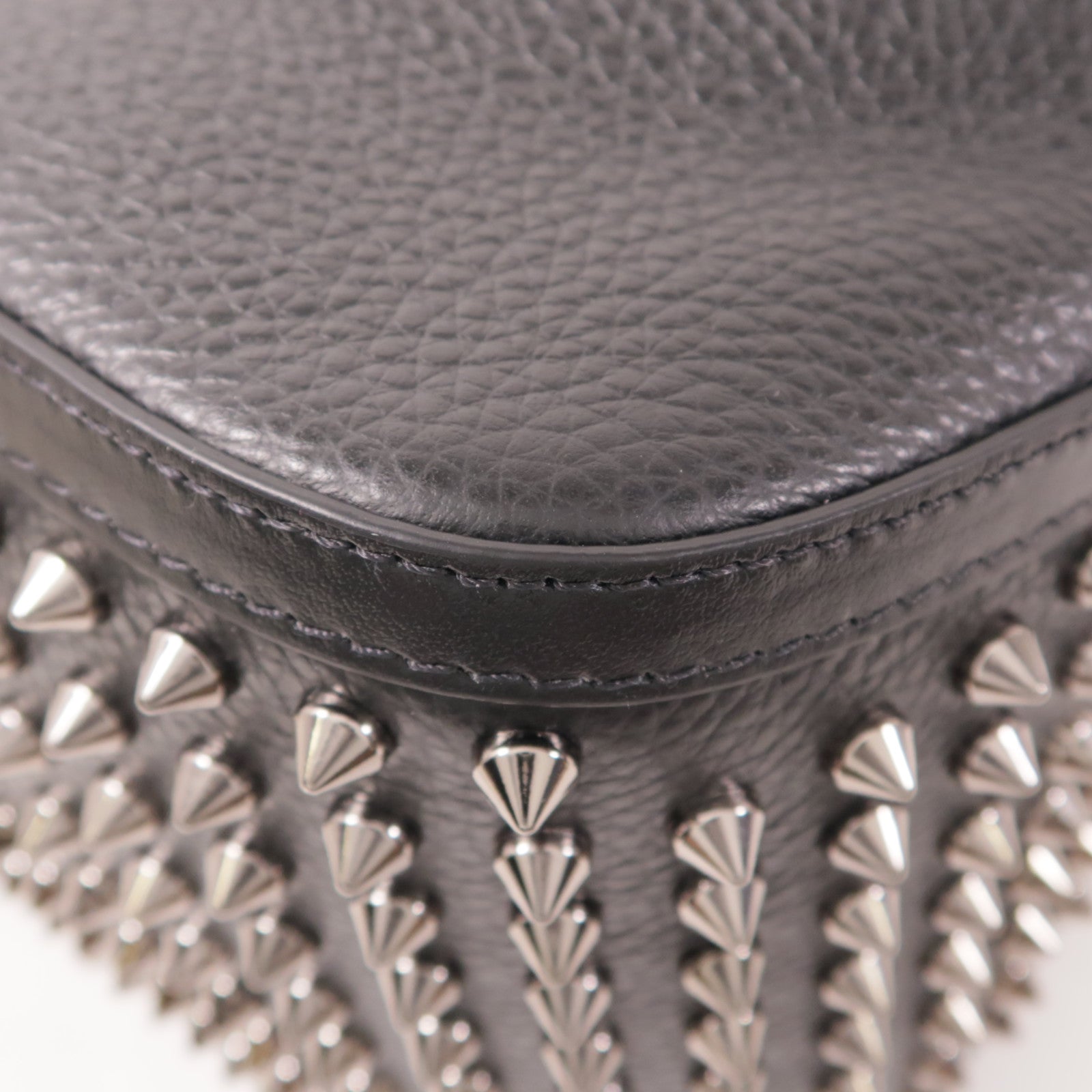 SELECTION Pouch Hand Bag Calfskin Leather Black