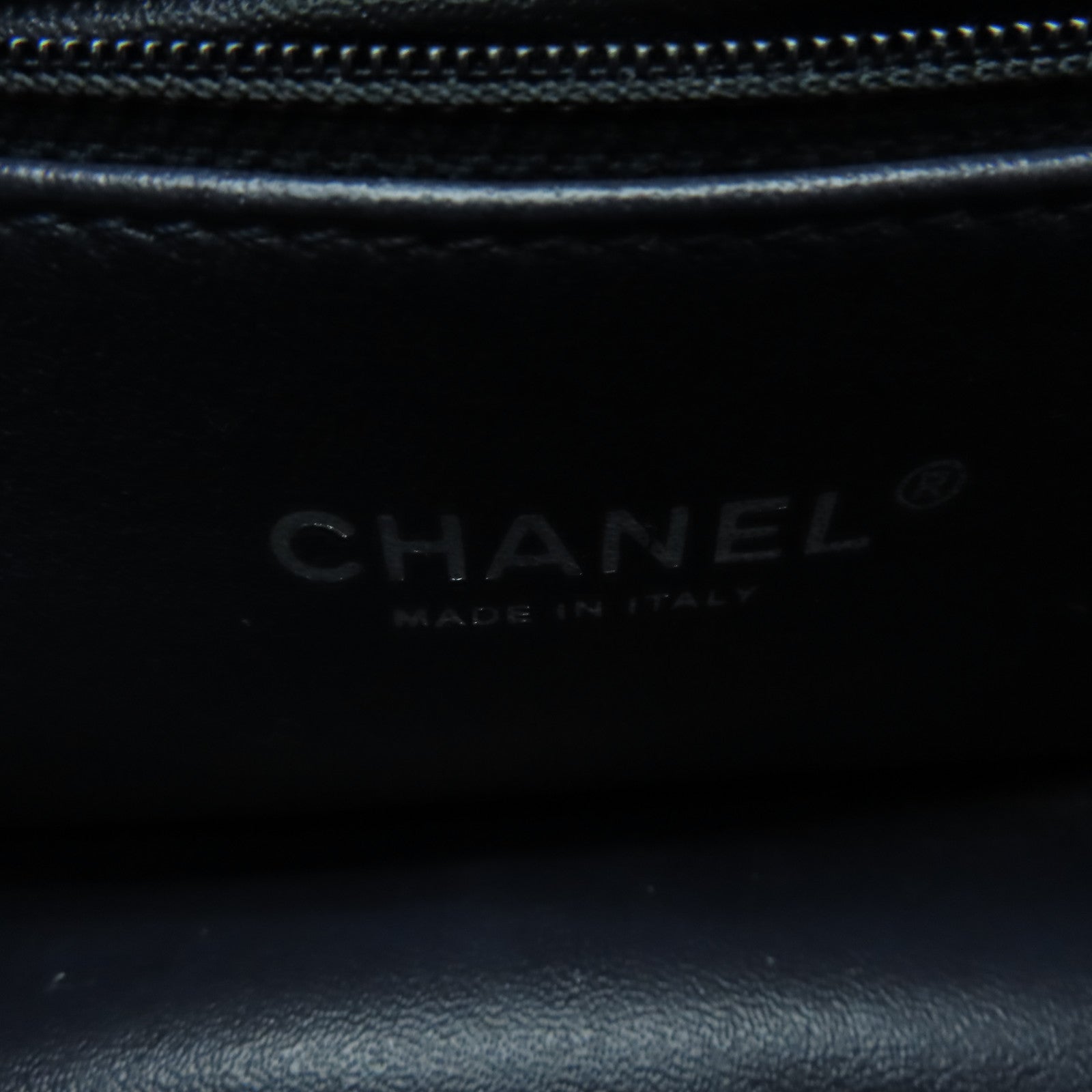CHANEL 【激減優惠】菱格牛皮皮革Chain Shoulder銀扣鏈帶肩背袋藍色