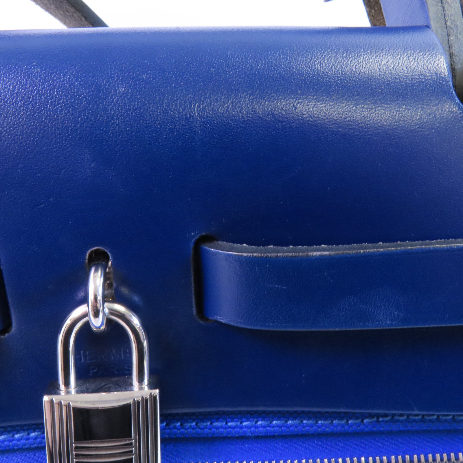 HERMES Toile H帆布Herbag PM銀扣手挽肩背兩用袋