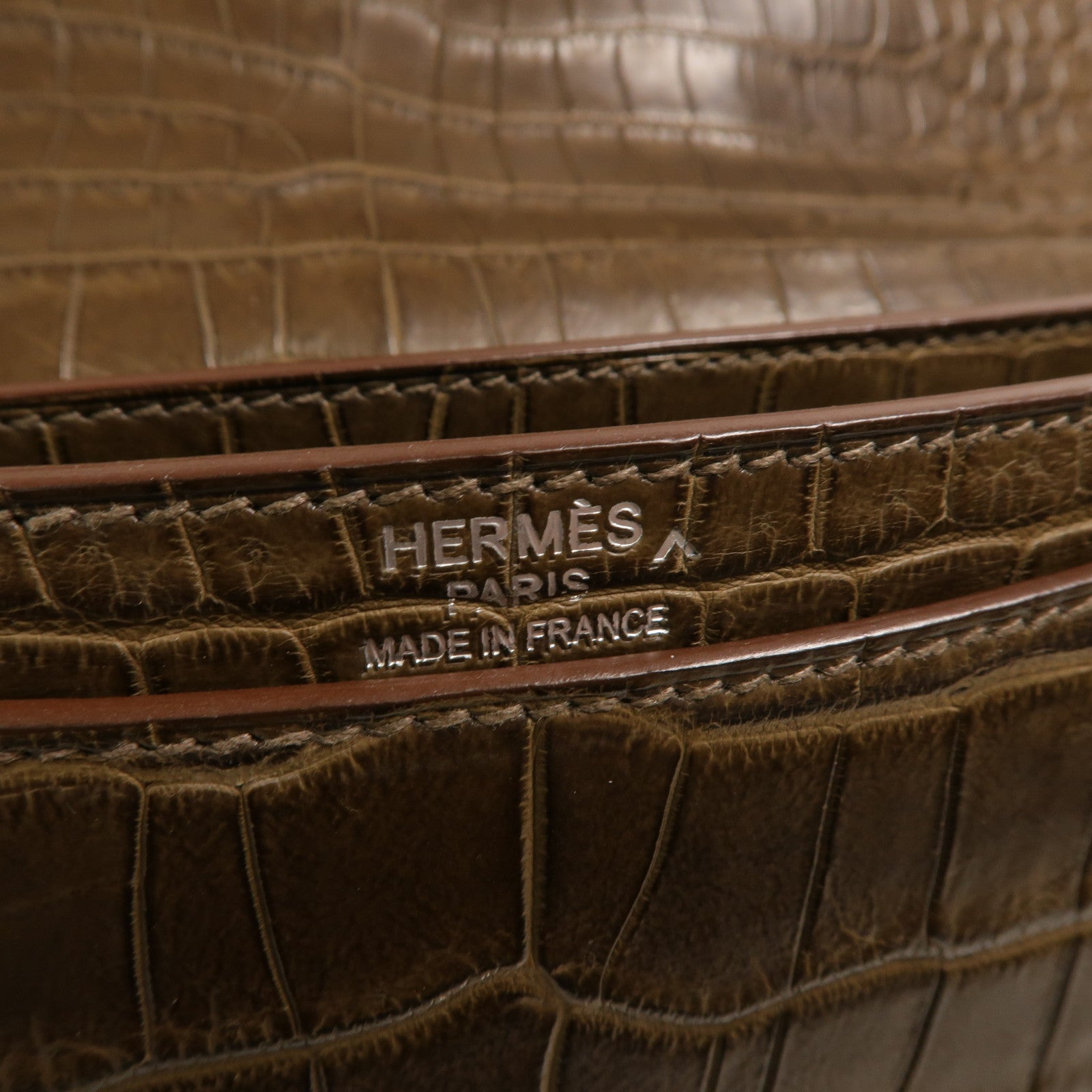 HERMES Porosus皮革Sac A Depeches 37公事包