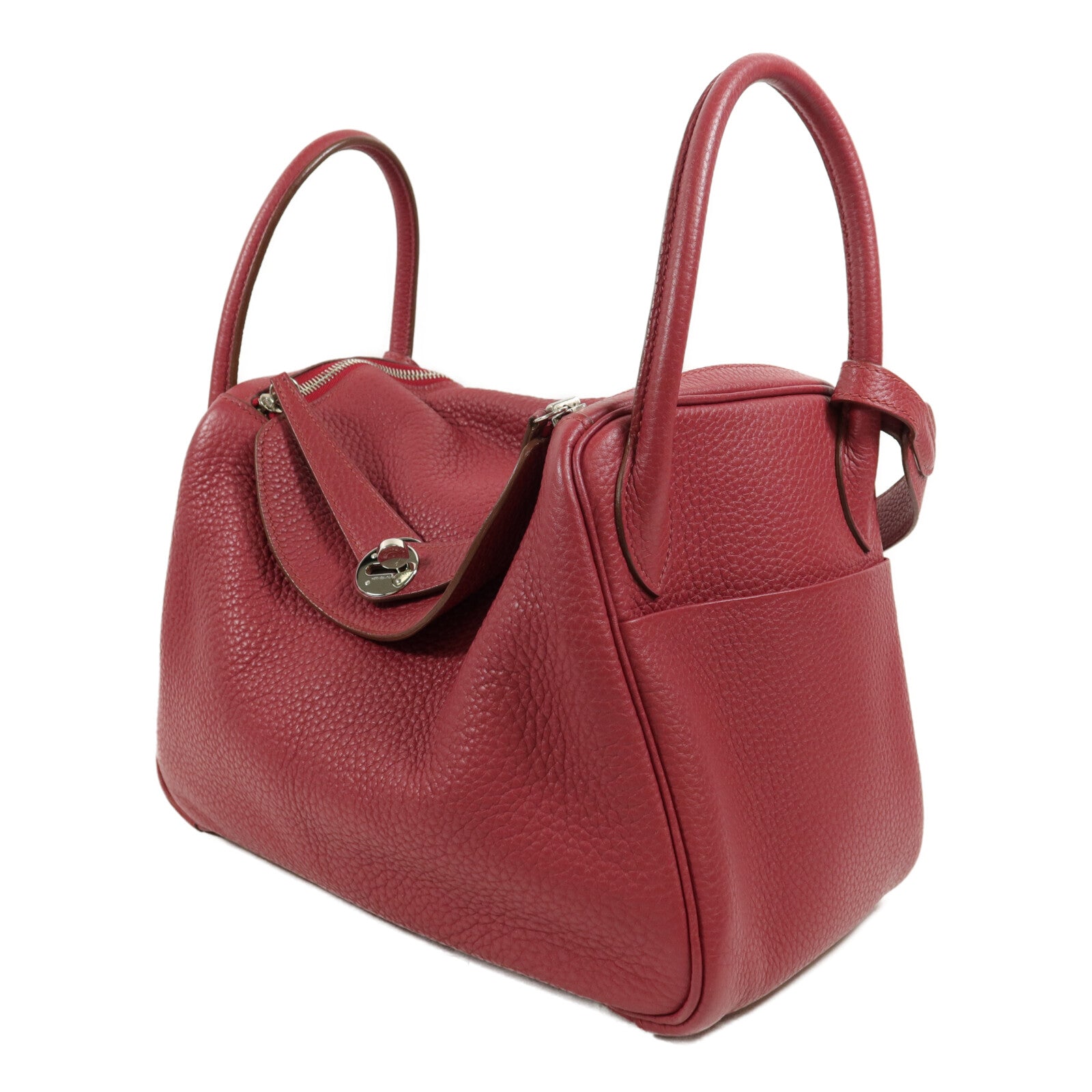 HERMES Clemence皮革Lindy 30肩背袋Ruby