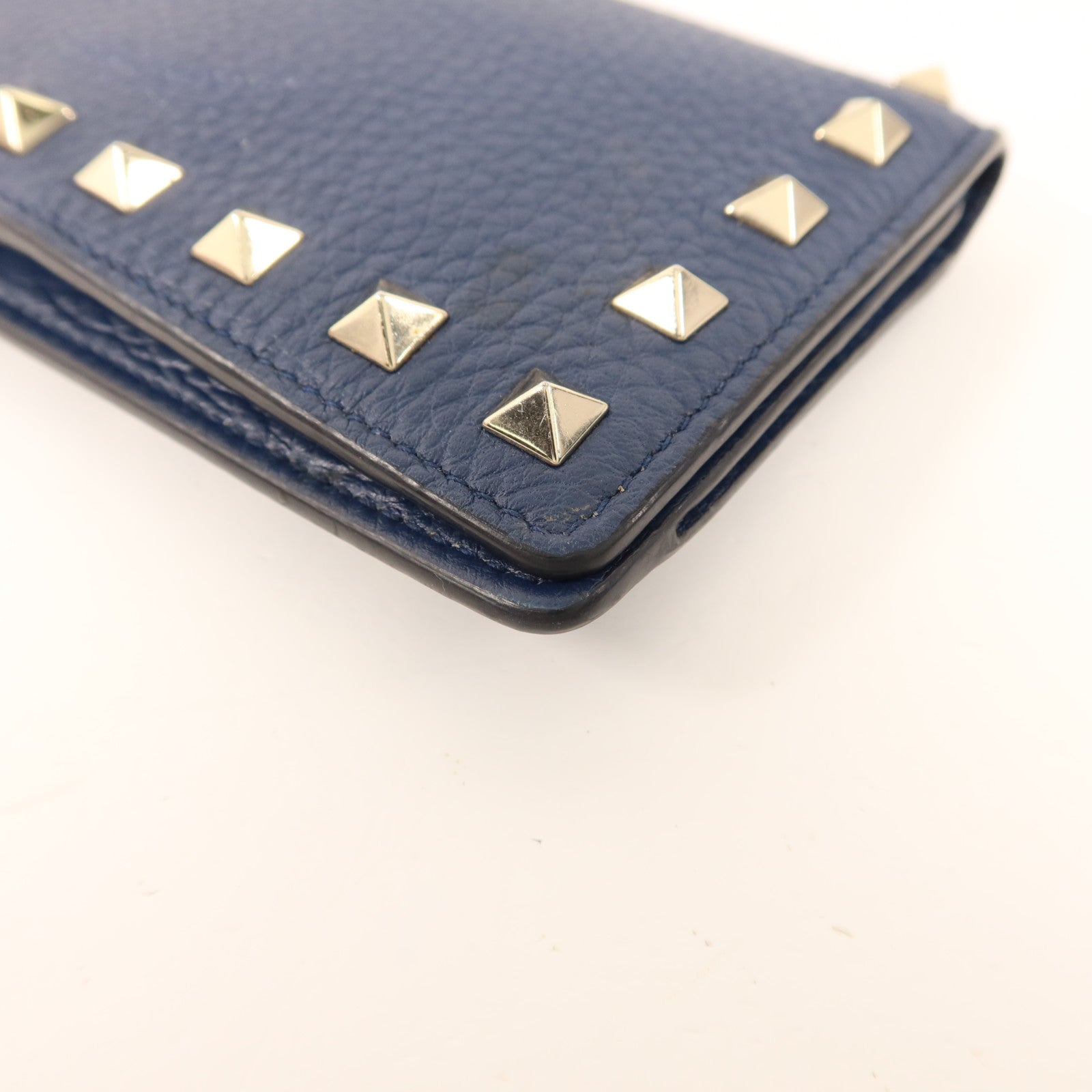 Valentino 【激減優惠】牛皮皮革Rockstud Wallet銀扣長錢包