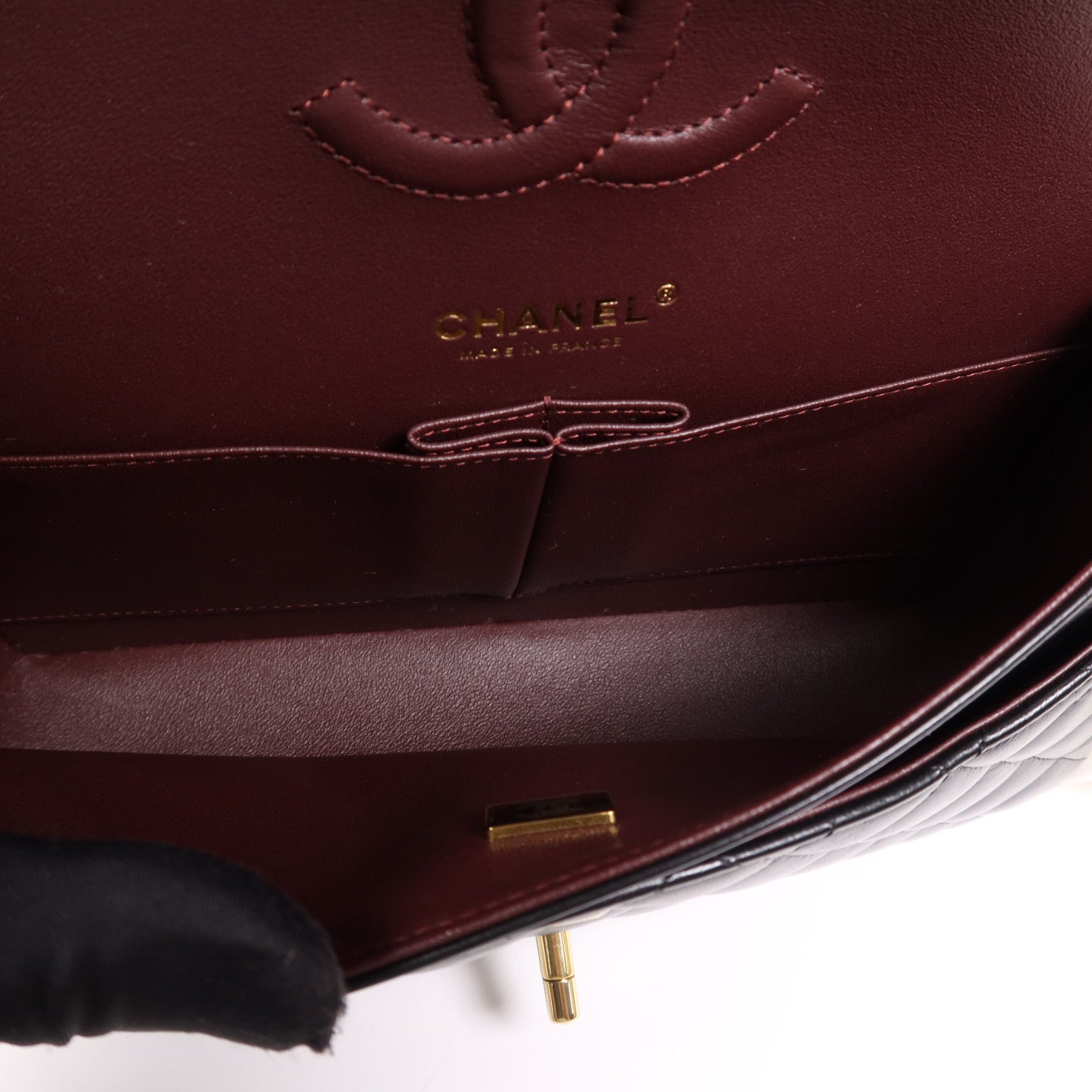 CHANEL 羊皮皮革Classic 25金扣鏈帶肩背袋