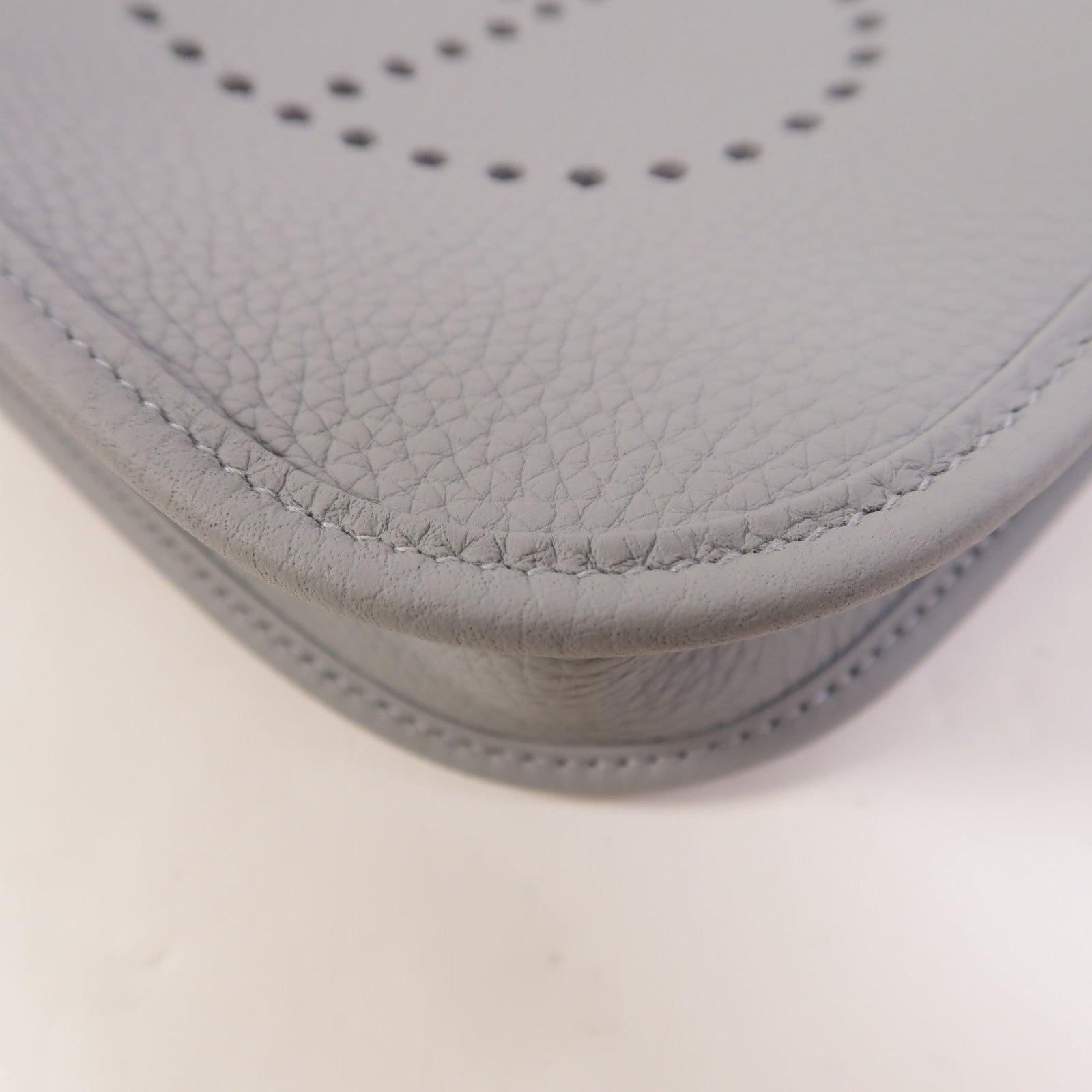 HERMES Clemence皮革Evelyne 23肩背袋Gris Pantin