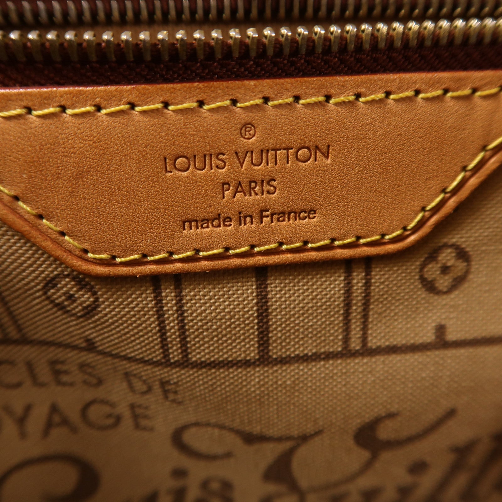 LOUIS VUITTON Monogram Neverfull MM金扣肩背袋