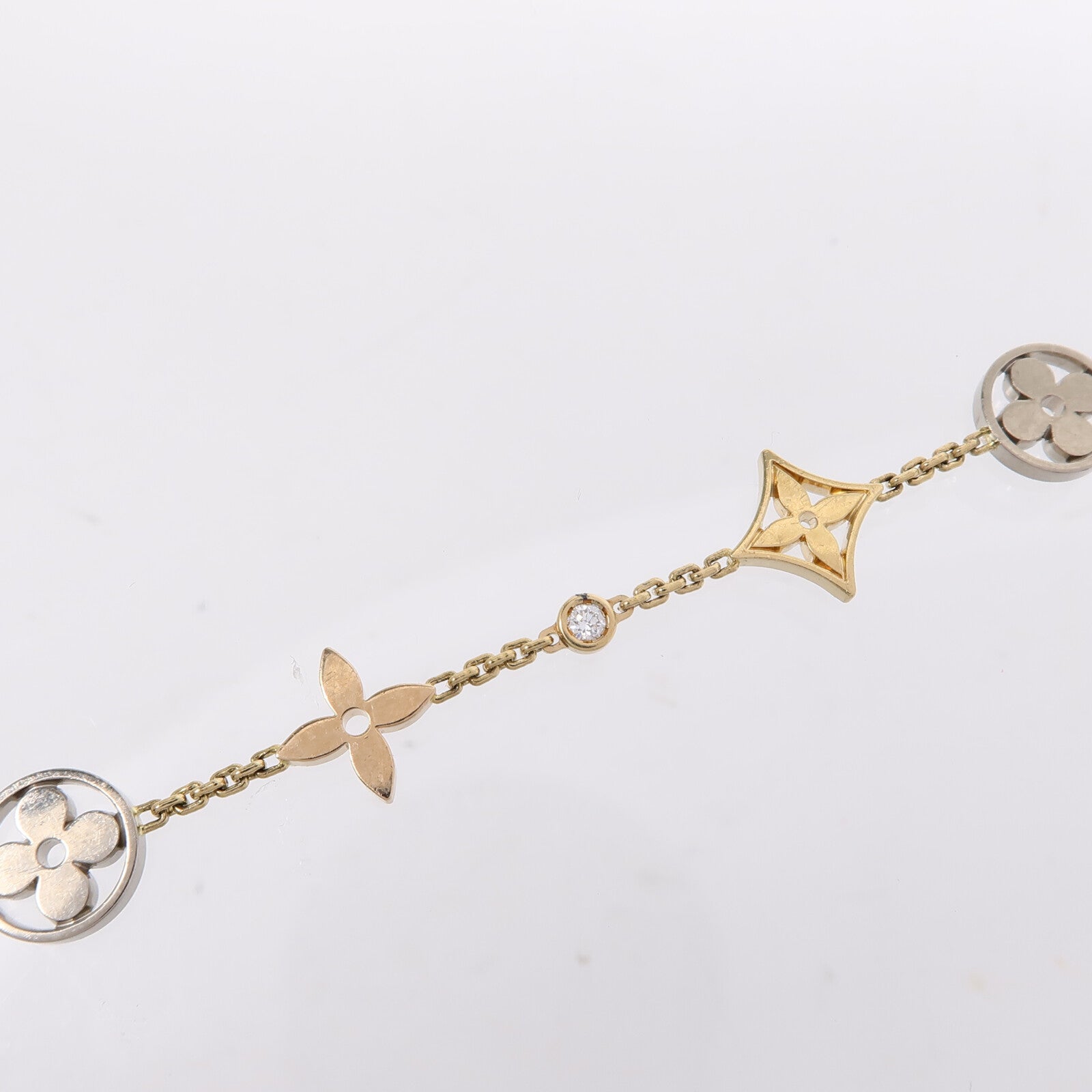 LOUIS VUITTON 18K黃金/白金/玫瑰金Idylle Blossom Bracelet手鏈
