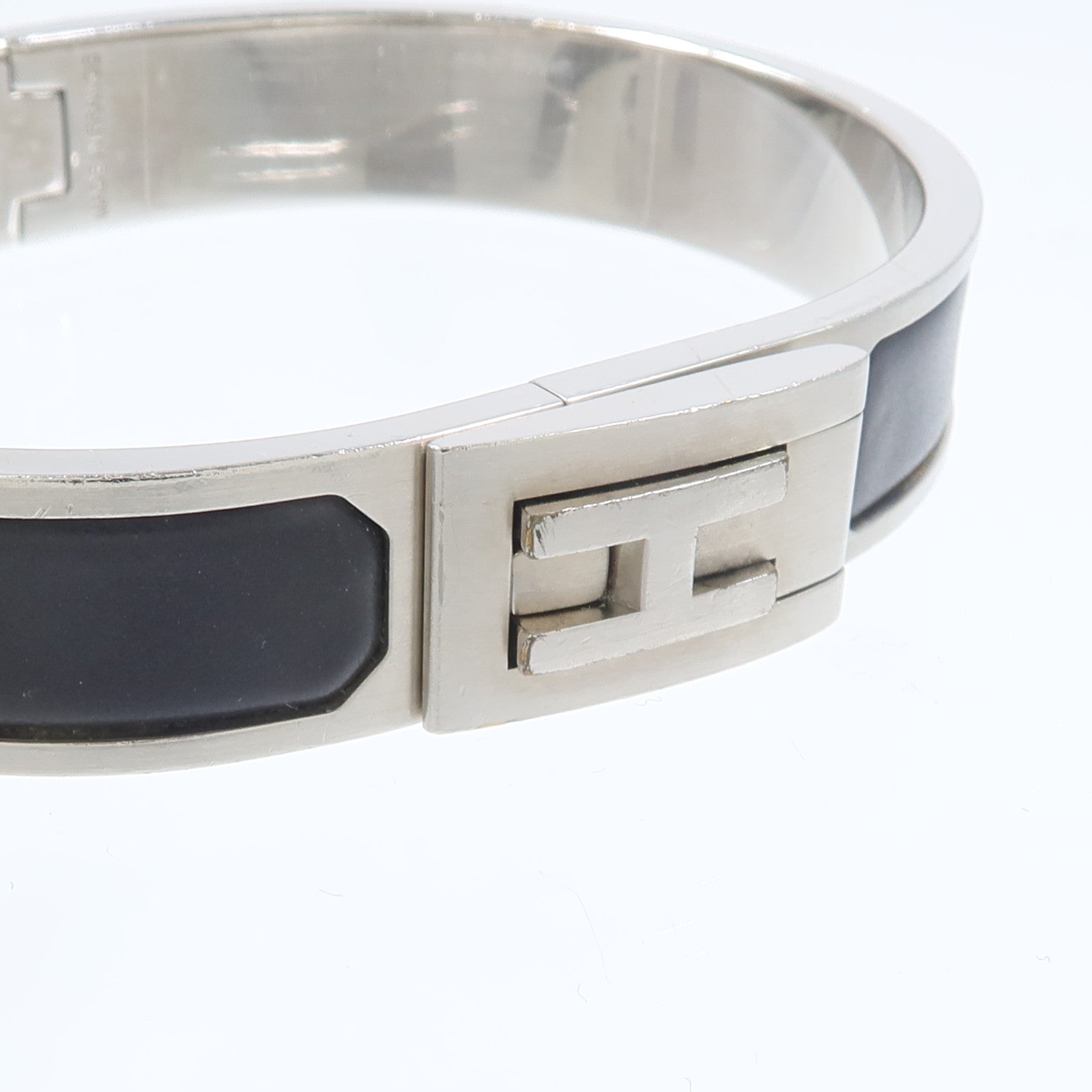 HERMES 琺瑯/金屬Jet Bracelet銀扣手鏈