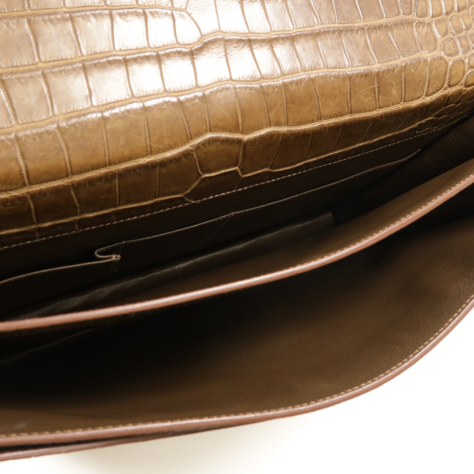 HERMES Porosus皮革Sac A Depeches 37公事包
