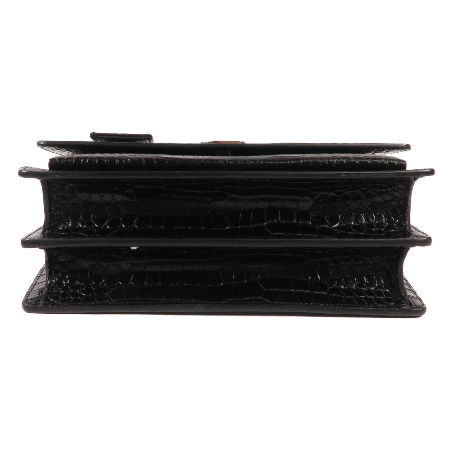 SAINT LAURENT 牛皮皮革Shoulder Bag銀扣肩背袋