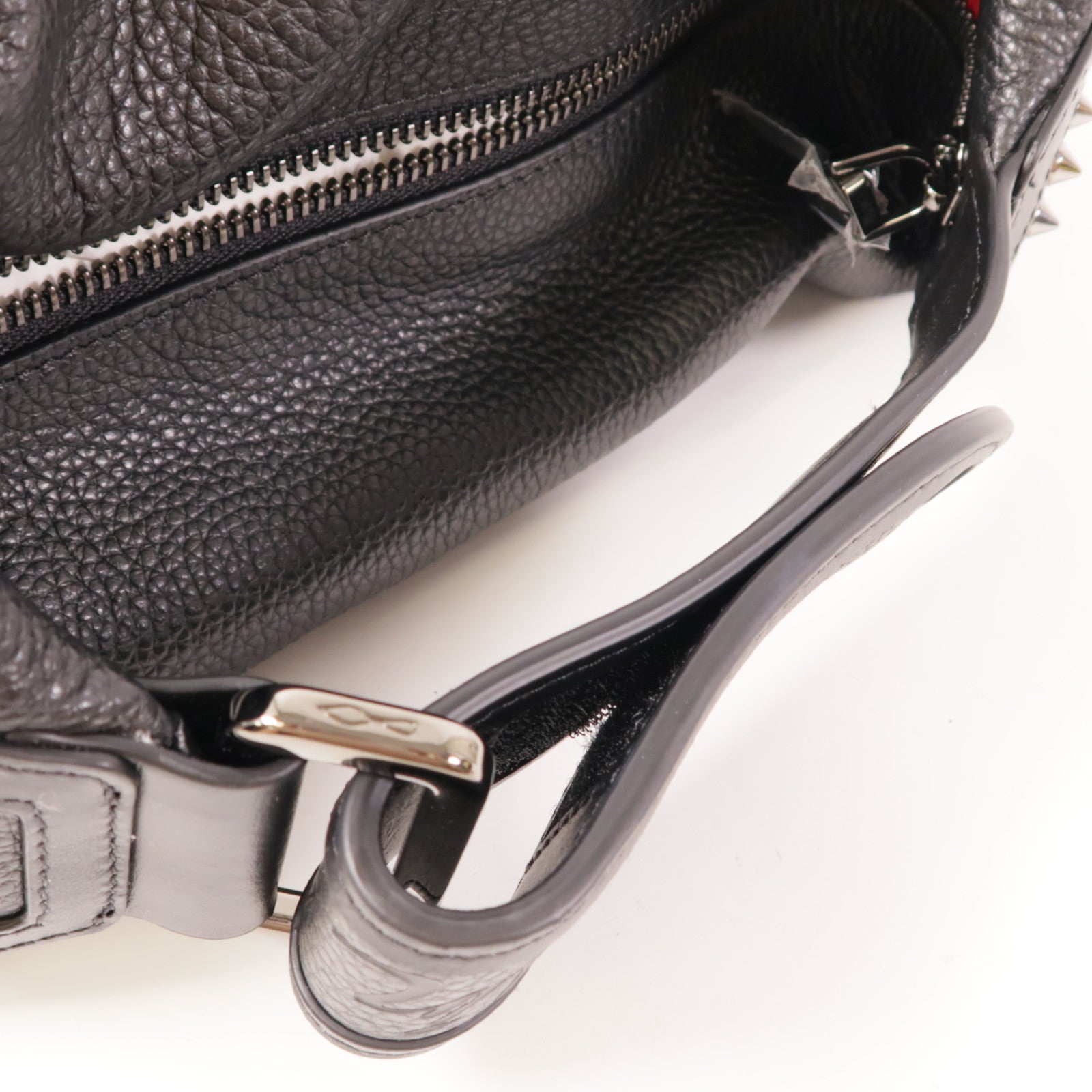 SELECTION Pouch Hand Bag Calfskin Leather Black