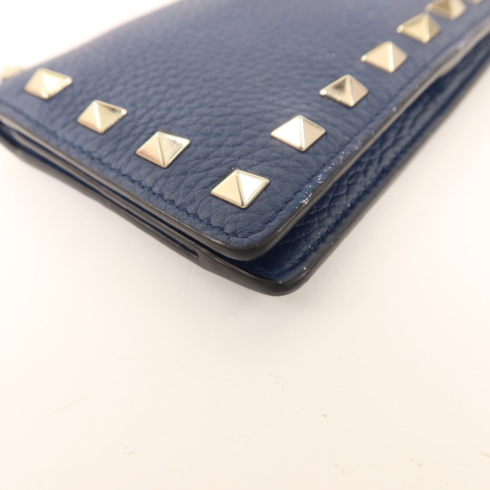 Valentino 【激減優惠】牛皮皮革Rockstud Wallet銀扣長錢包