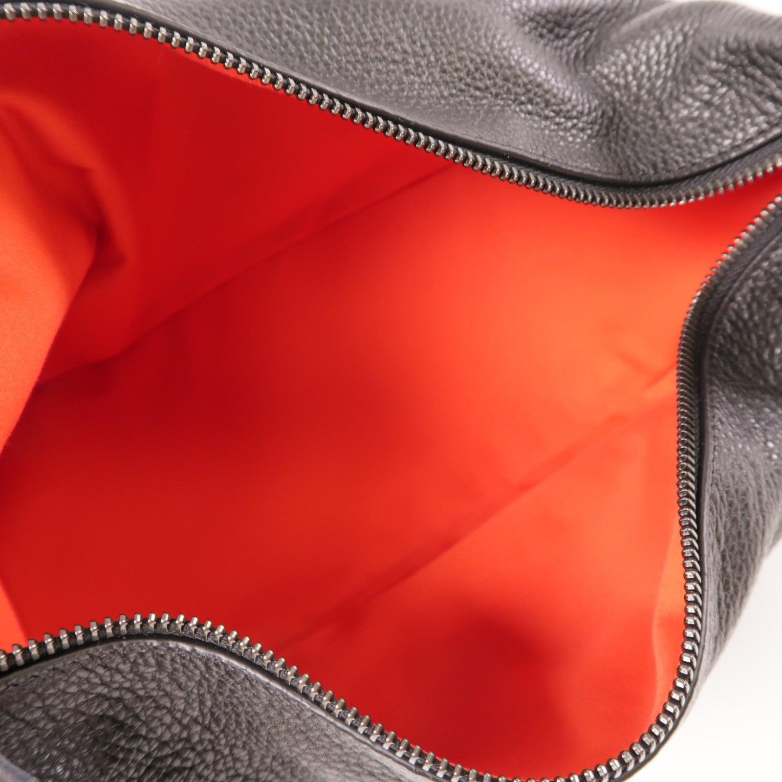 SELECTION Pouch Hand Bag Calfskin Leather Black