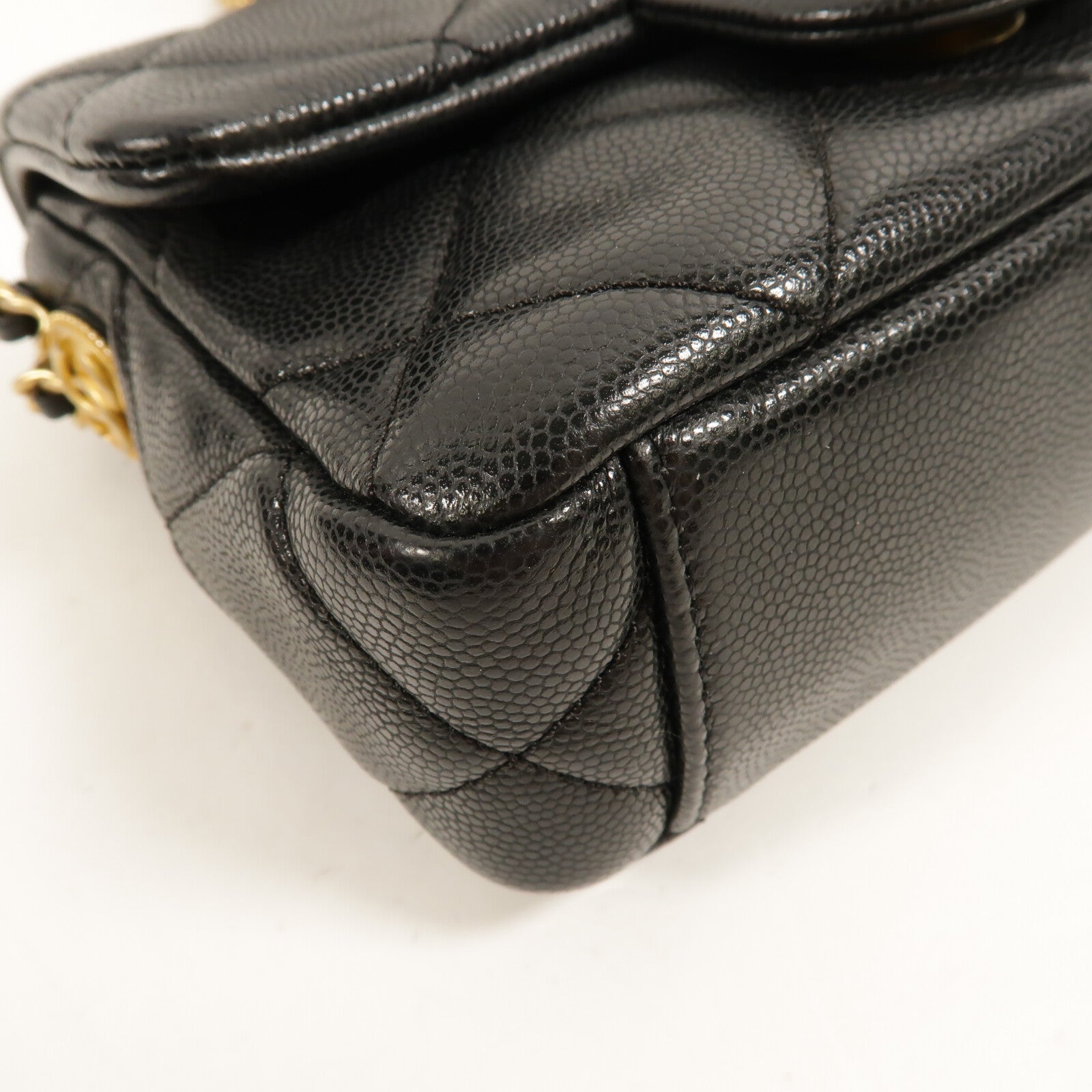 CHANEL 牛皮皮革Mini Flap Bag鏈帶肩背袋