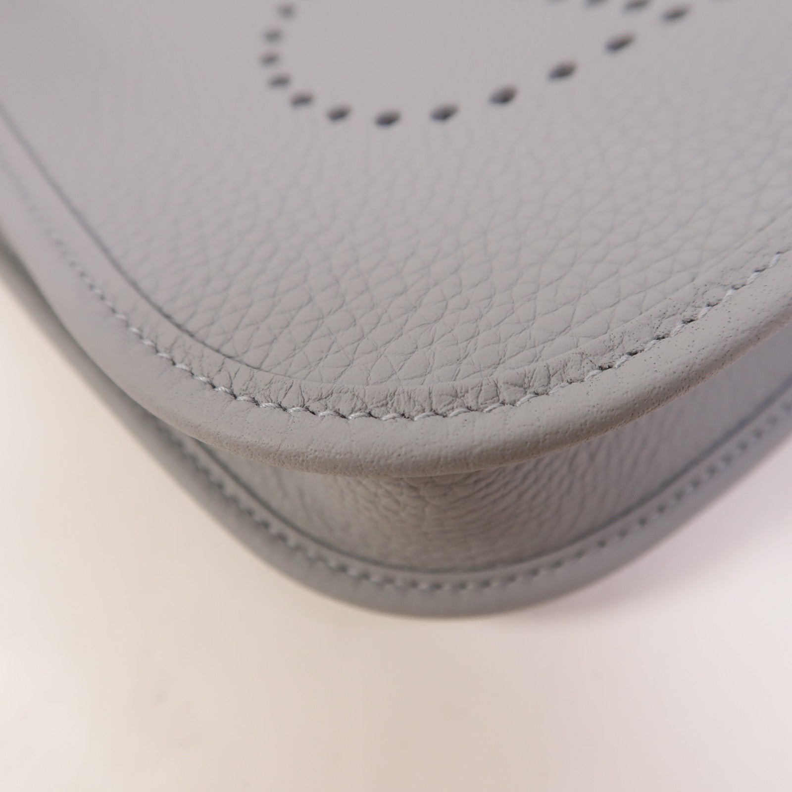 HERMES Clemence皮革Evelyne 23肩背袋Gris Pantin