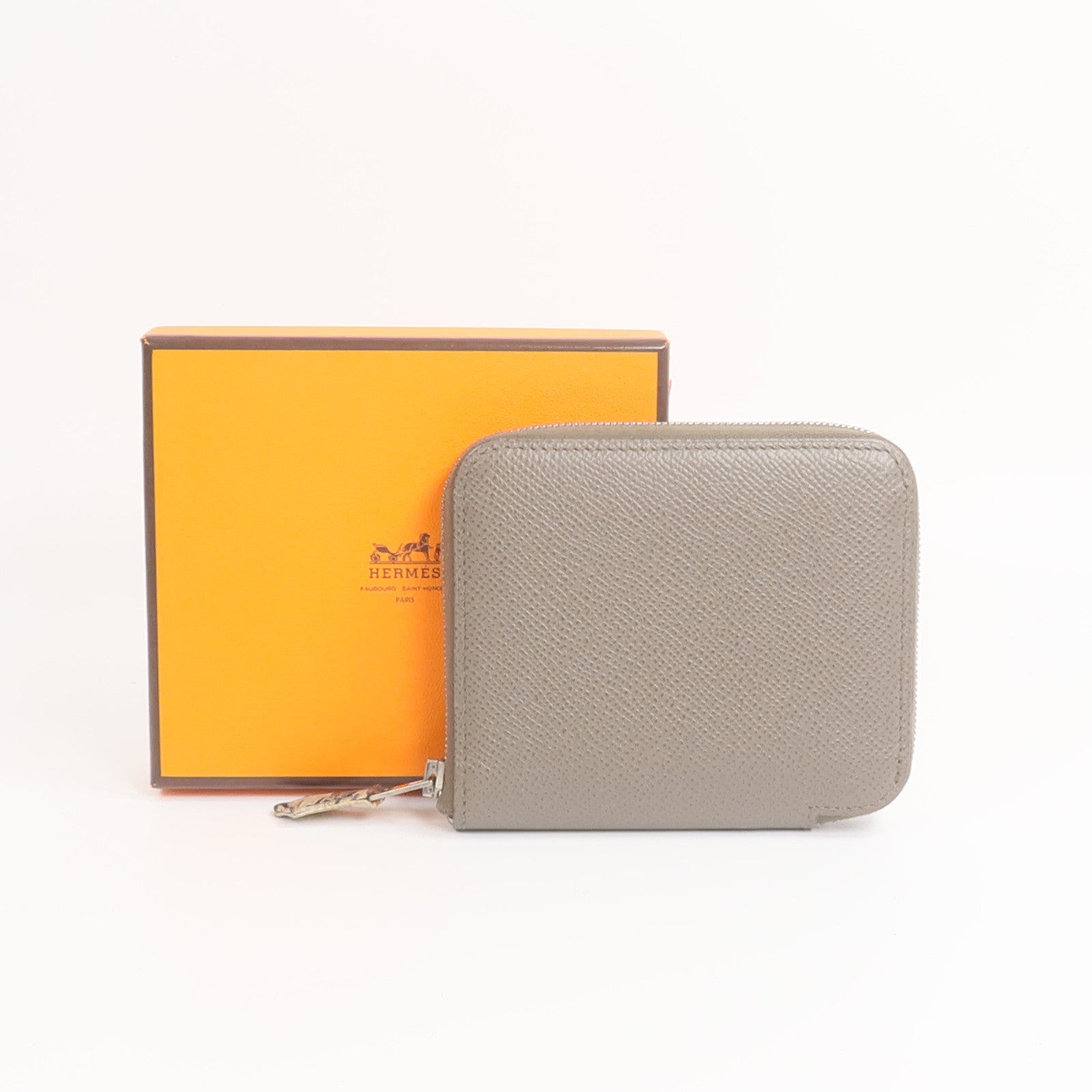 HERMES Epsom皮革Silk In Compact Wallet錢包