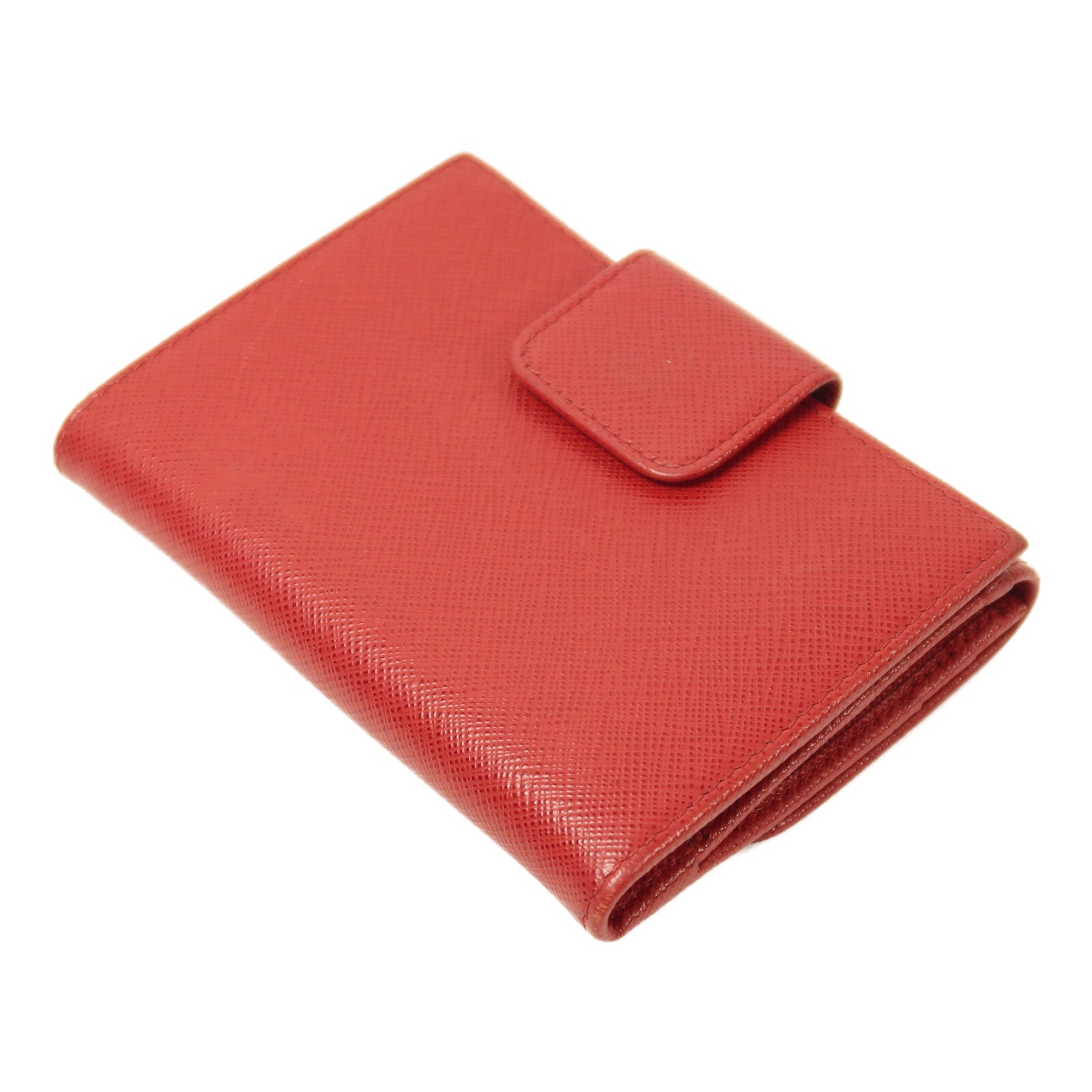 PRADA 牛皮皮革Portafoglio Pattina金扣錢包