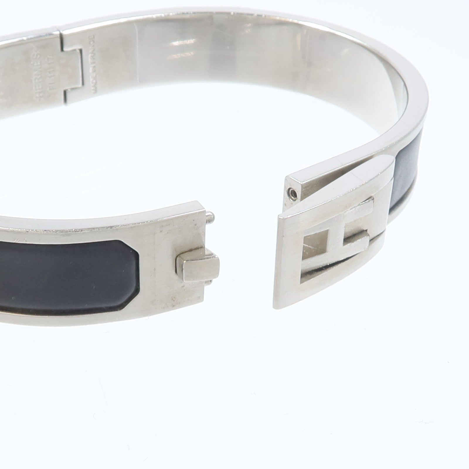 HERMES 琺瑯/金屬Jet Bracelet銀扣手鏈