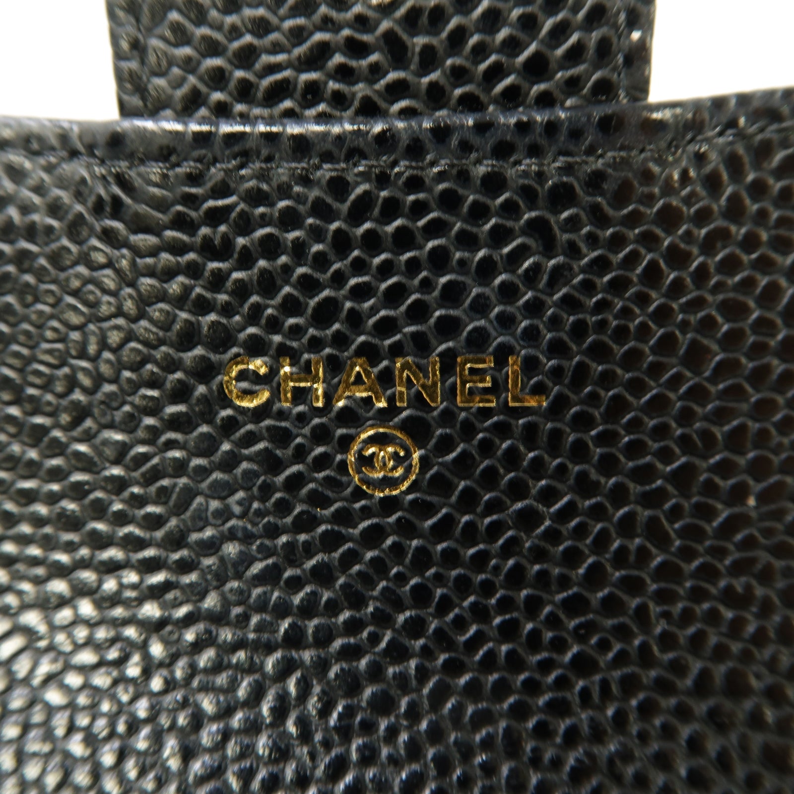 CHANEL 菱格Caviar皮革Classic Flap Card Holder金扣卡片套黑色