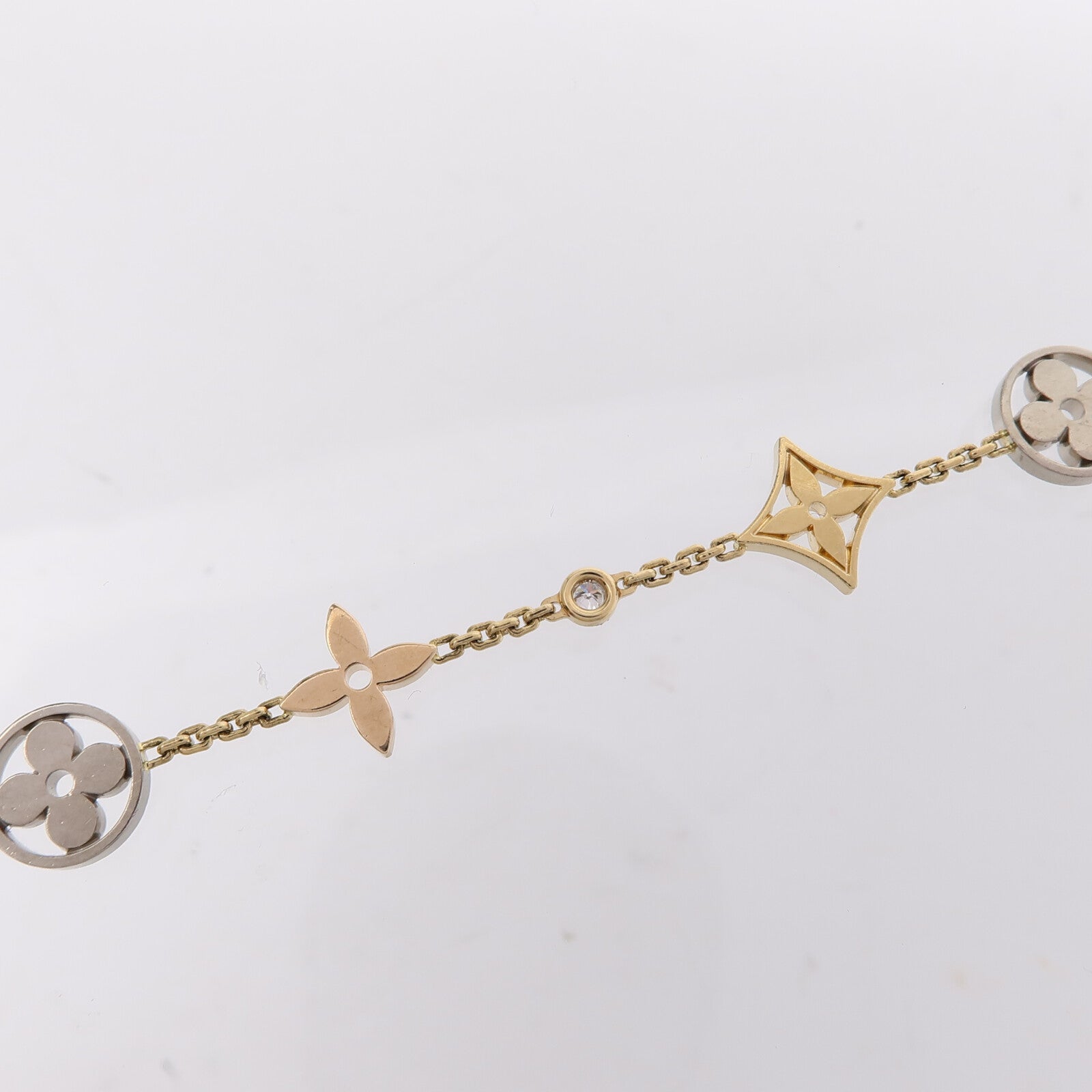 LOUIS VUITTON 18K黃金/白金/玫瑰金Idylle Blossom Bracelet手鏈