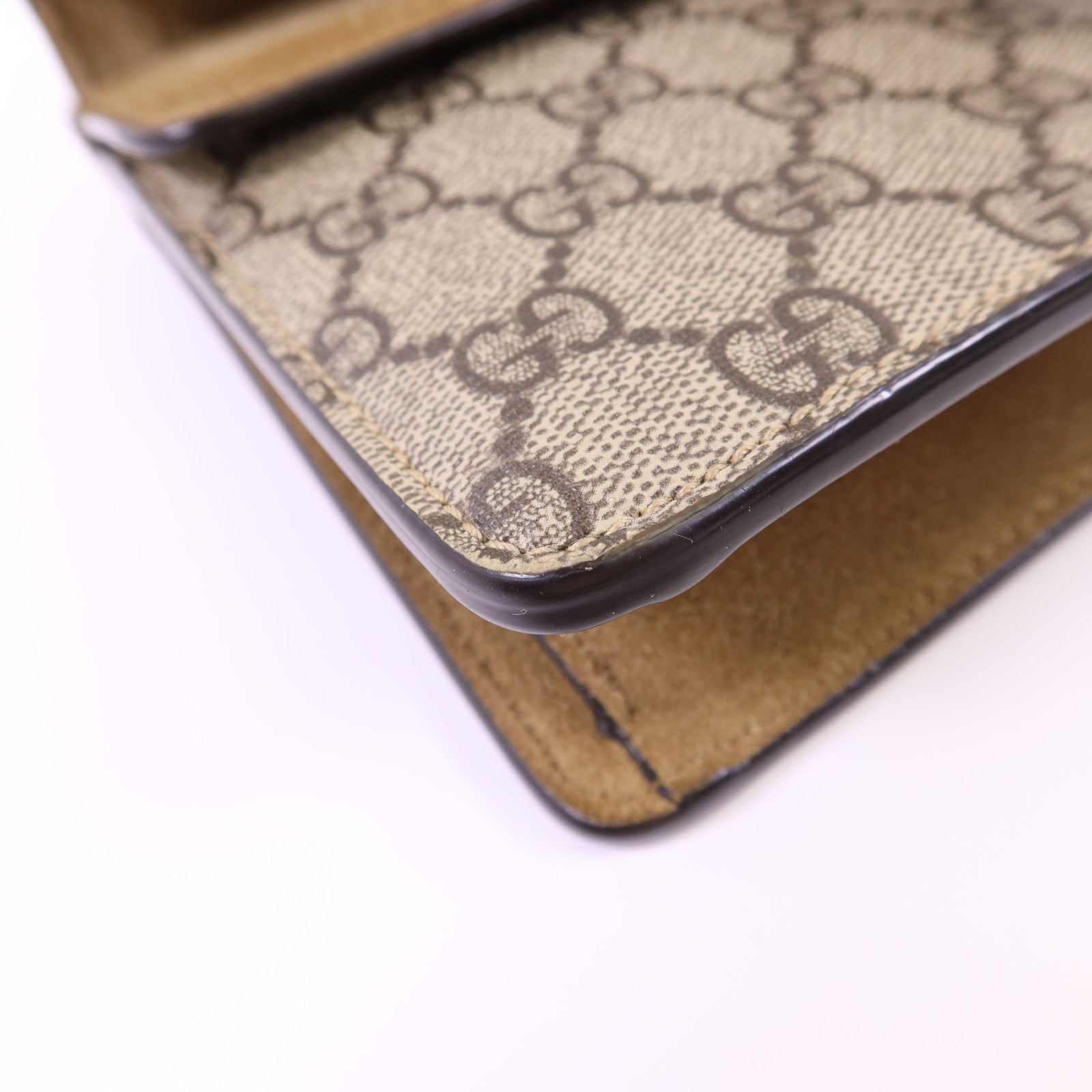 GUCCI 塗層帆布Dionysus Shoulder Bag銀扣鏈帶肩背袋