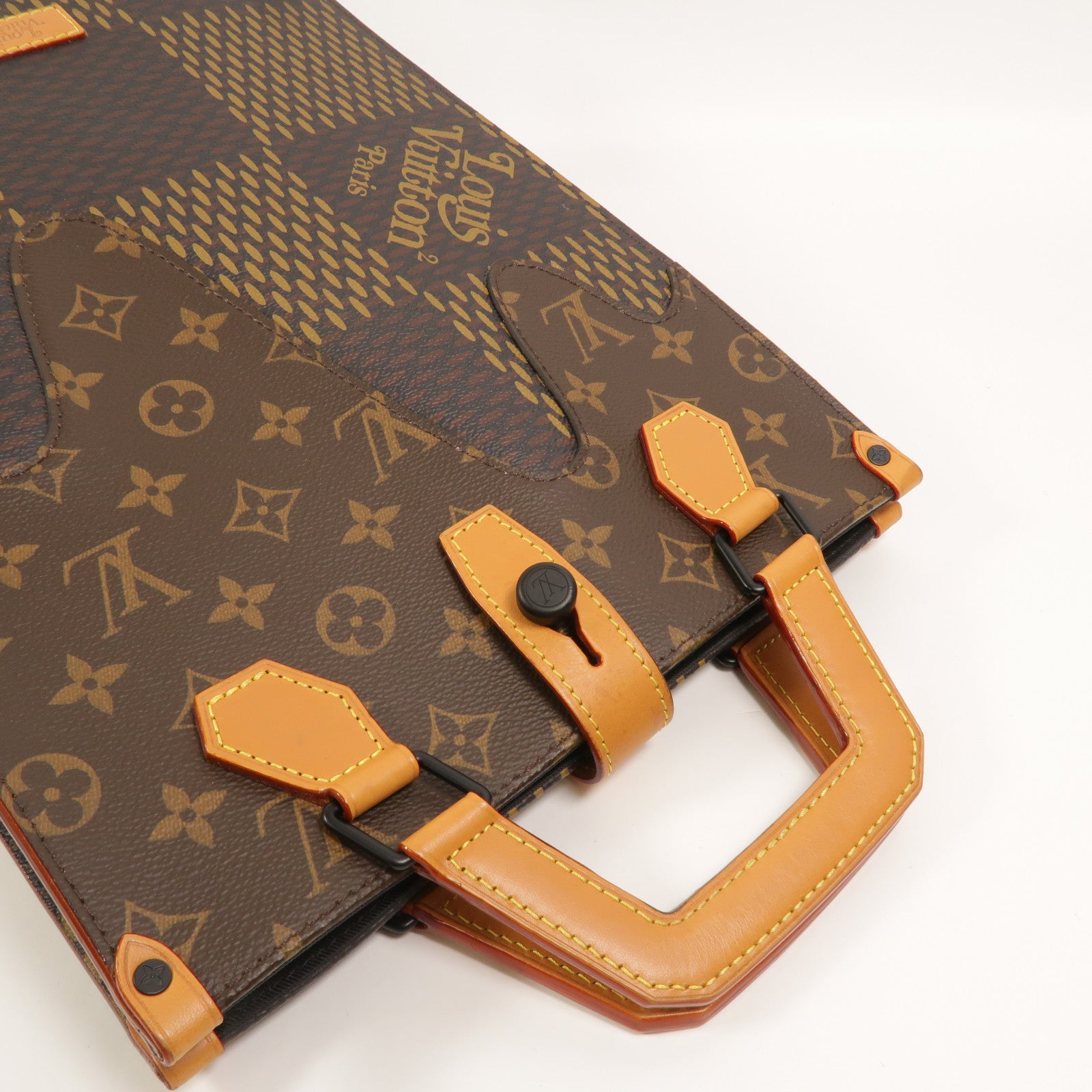 LOUIS VUITTON Monogram/Damier Giant LV x Nigo Mini Tote手挽袋