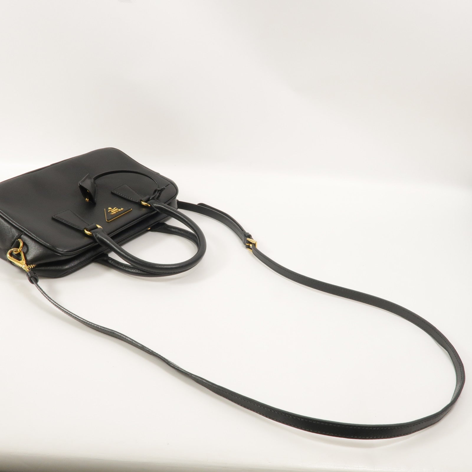 PRADA Saffiano皮革Bauletto手挽肩背兩用袋