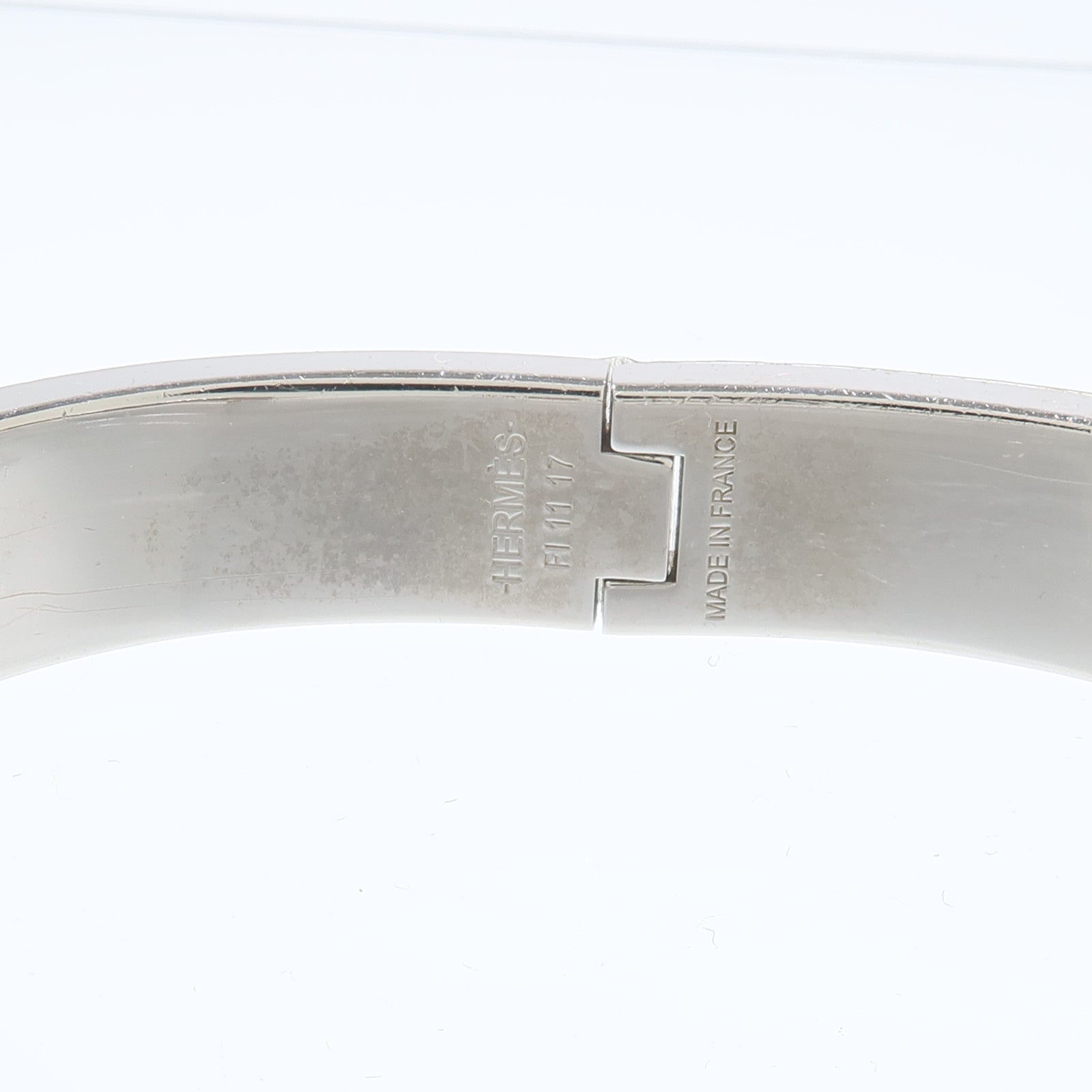 HERMES 琺瑯/金屬Jet Bracelet銀扣手鏈