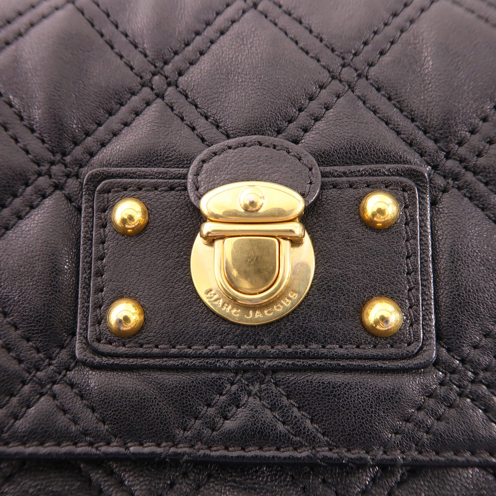 MARC JACOBS 【激減優惠】牛皮皮革Chain Shoulder金扣鏈帶肩背袋