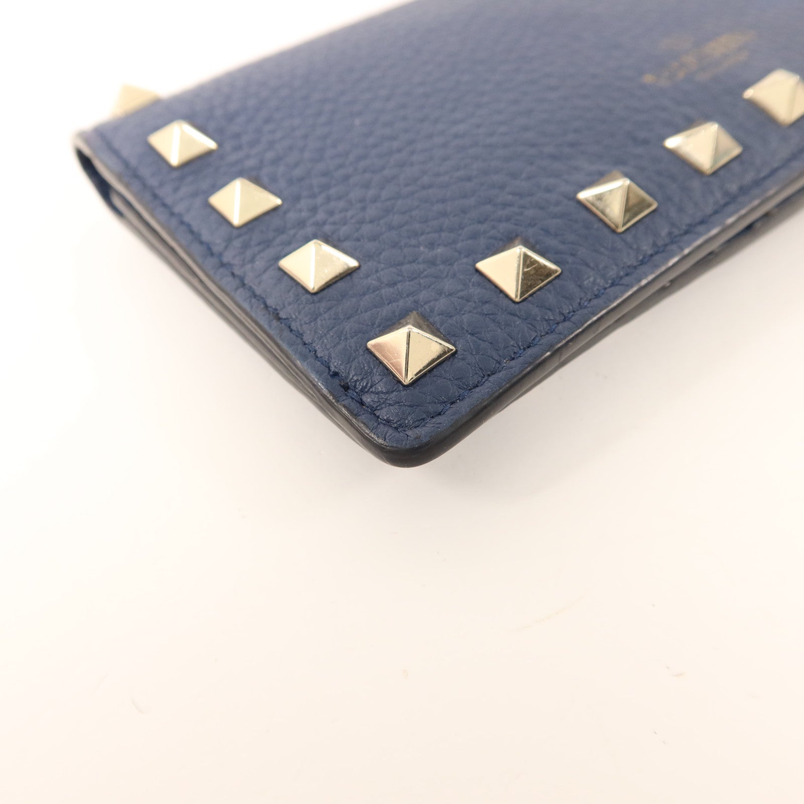 Valentino 【激減優惠】牛皮皮革Rockstud Wallet銀扣長錢包