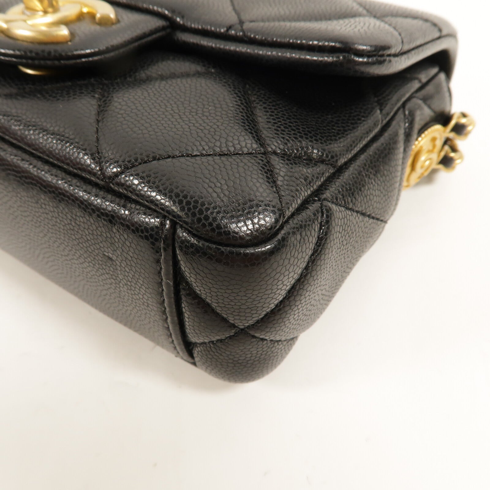 CHANEL 牛皮皮革Mini Flap Bag鏈帶肩背袋
