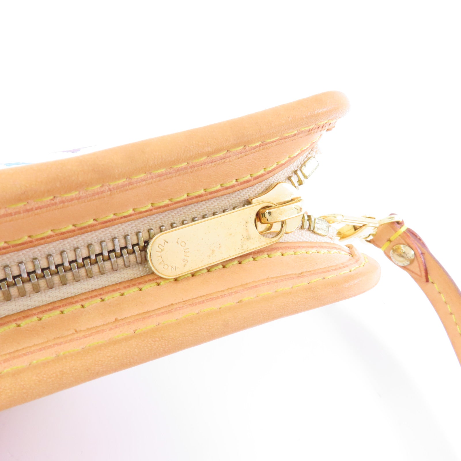 LOUIS VUITTON Monogram Multicolore Shirley金扣手挽袋白色/彩色