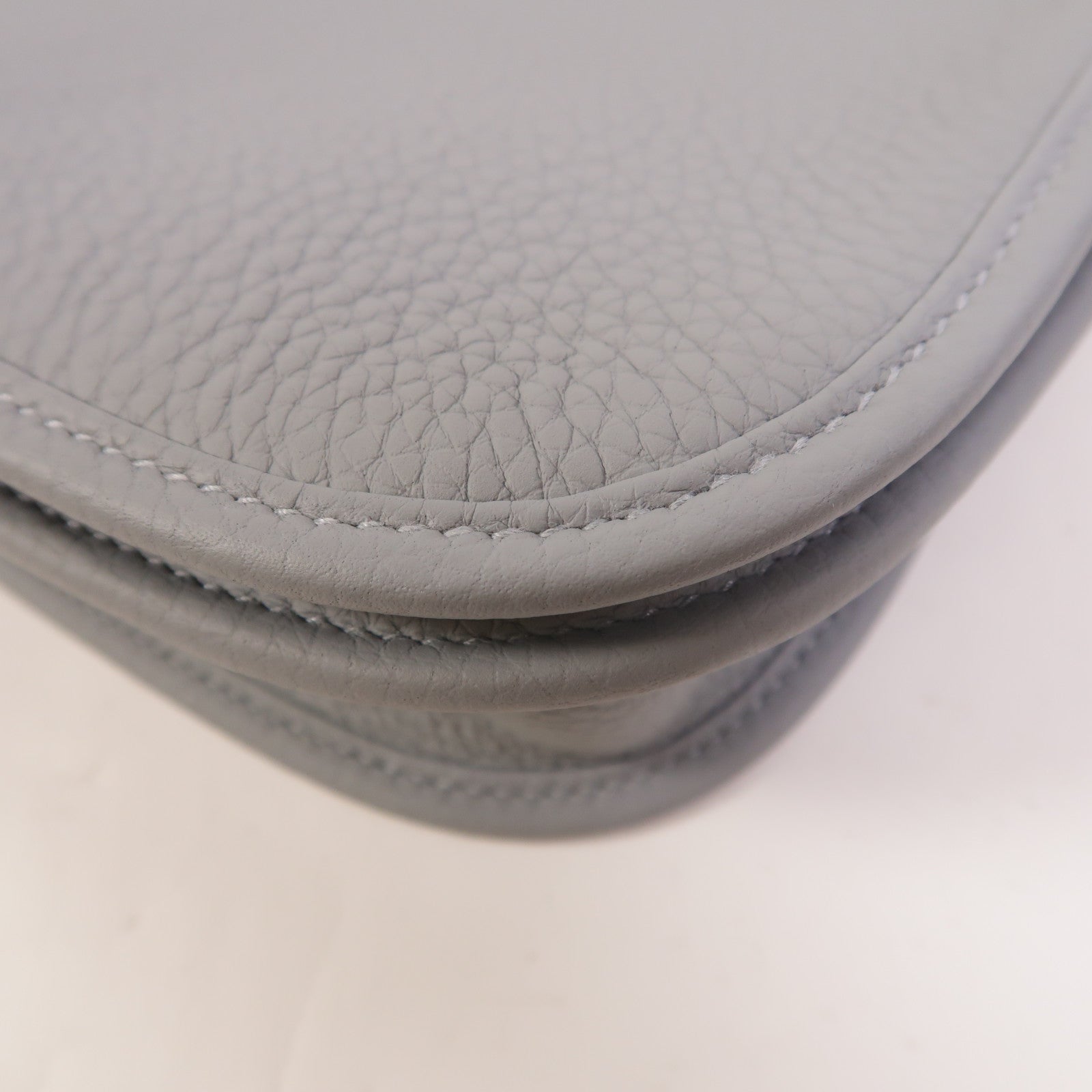 HERMES Clemence皮革Evelyne 23肩背袋Gris Pantin