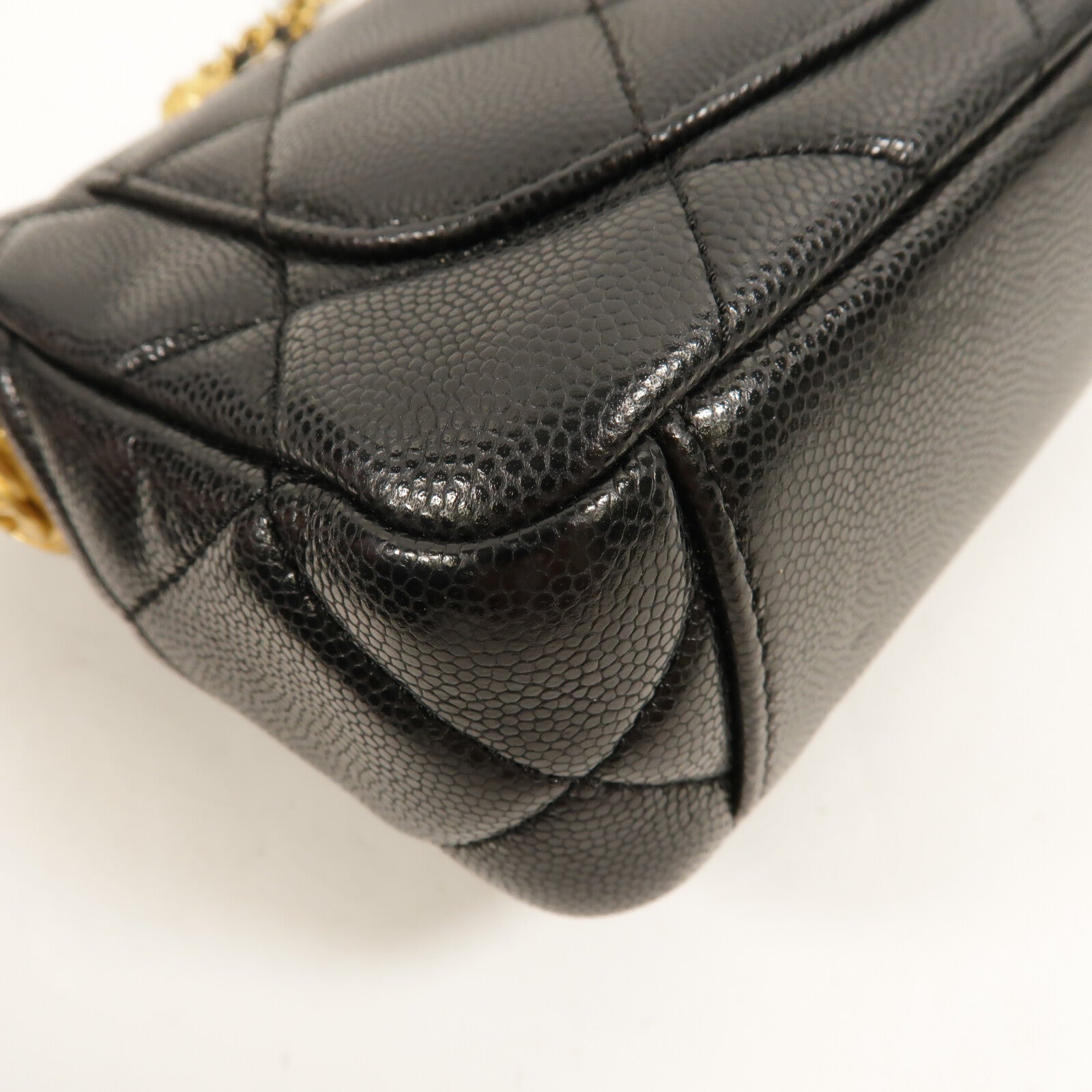 CHANEL 牛皮皮革Mini Flap Bag鏈帶肩背袋