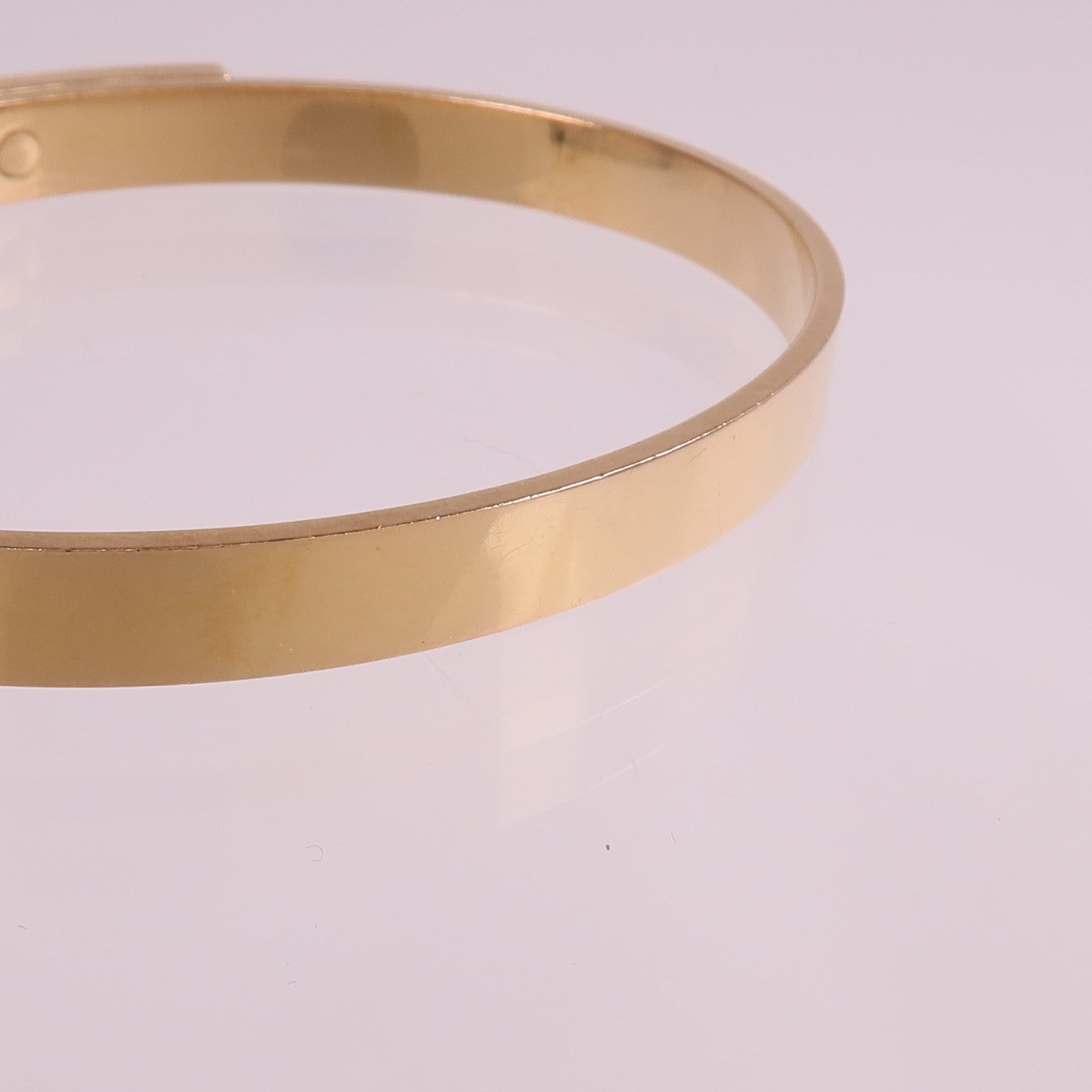 HERMES 18K玫瑰金Kelly Bracelet Small Model鑽石手鐲