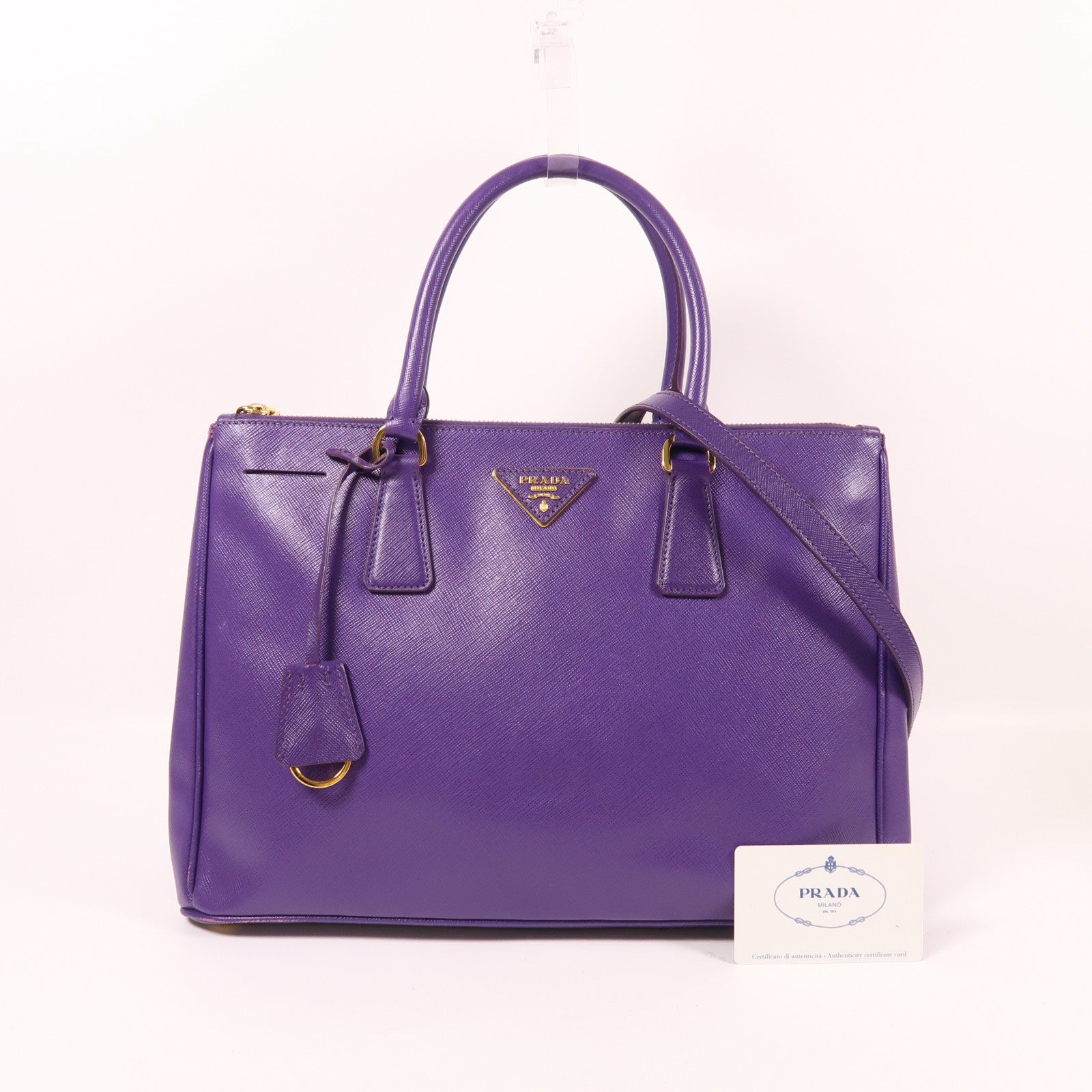 PRADA Saffiano皮革Killer Bag金扣手挽肩背兩用袋