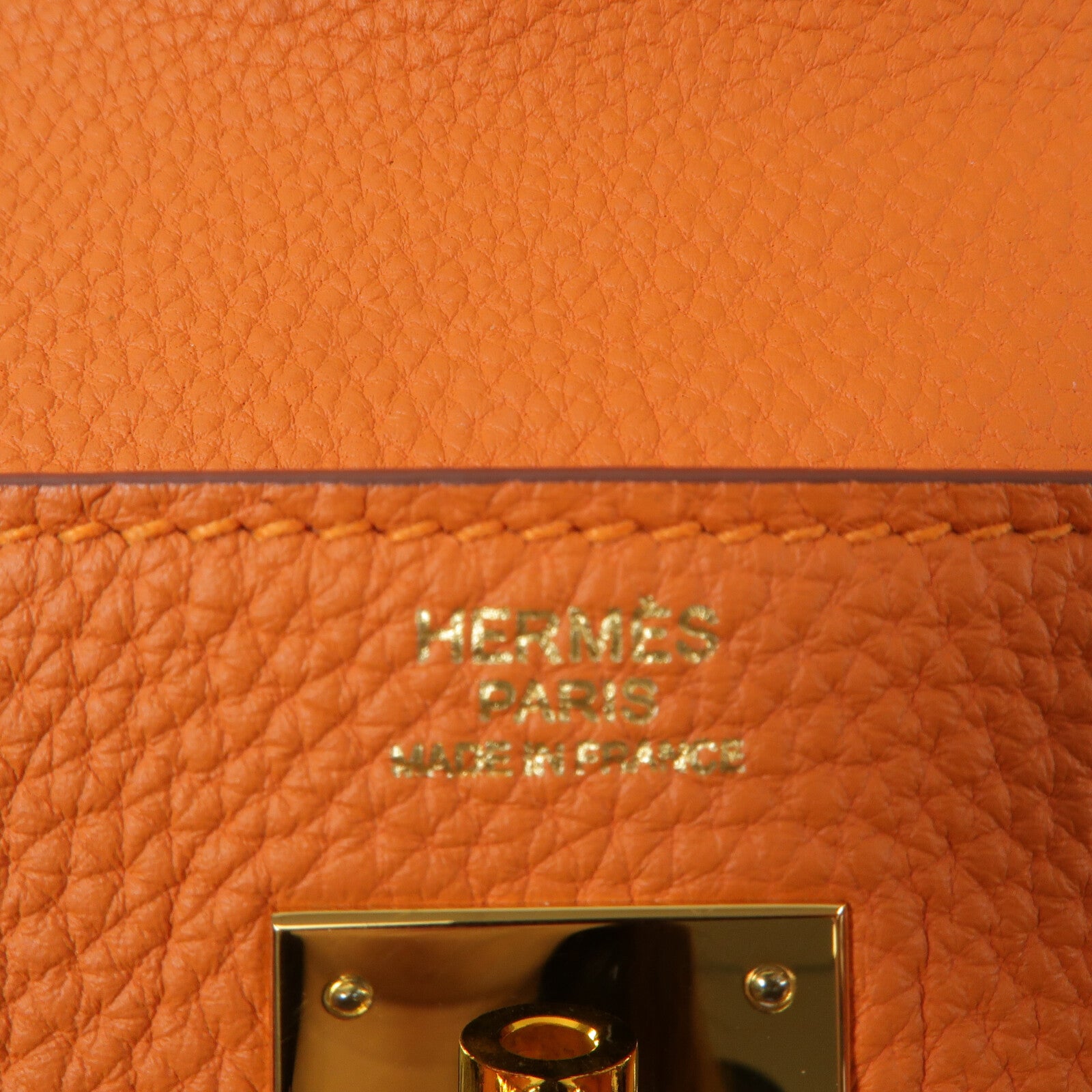 HERMES Togo皮革Kelly 28手挽肩背兩用袋Orange