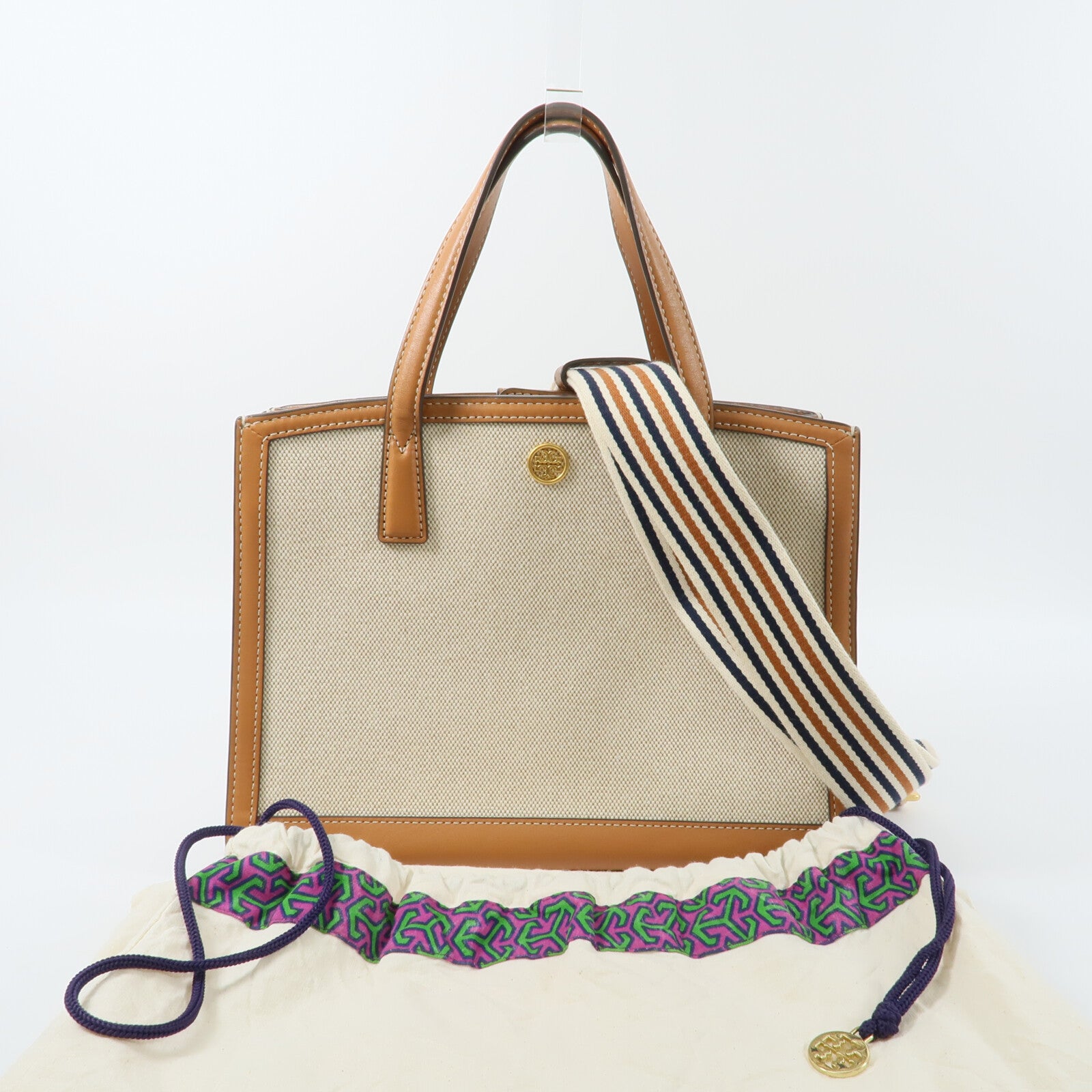 Tory Burch 帆布Walker手挽肩背兩用袋