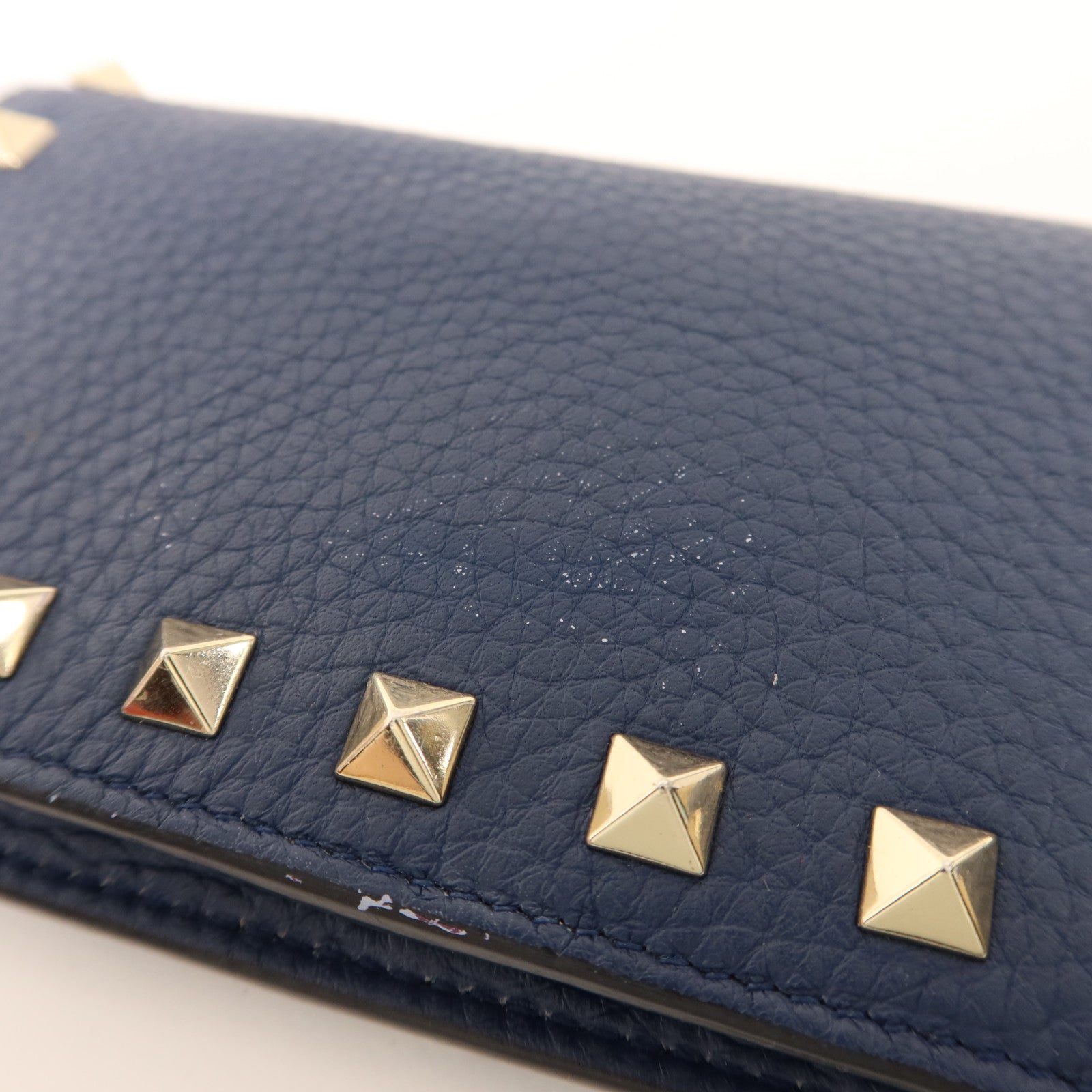 Valentino 【激減優惠】牛皮皮革Rockstud Wallet銀扣長錢包