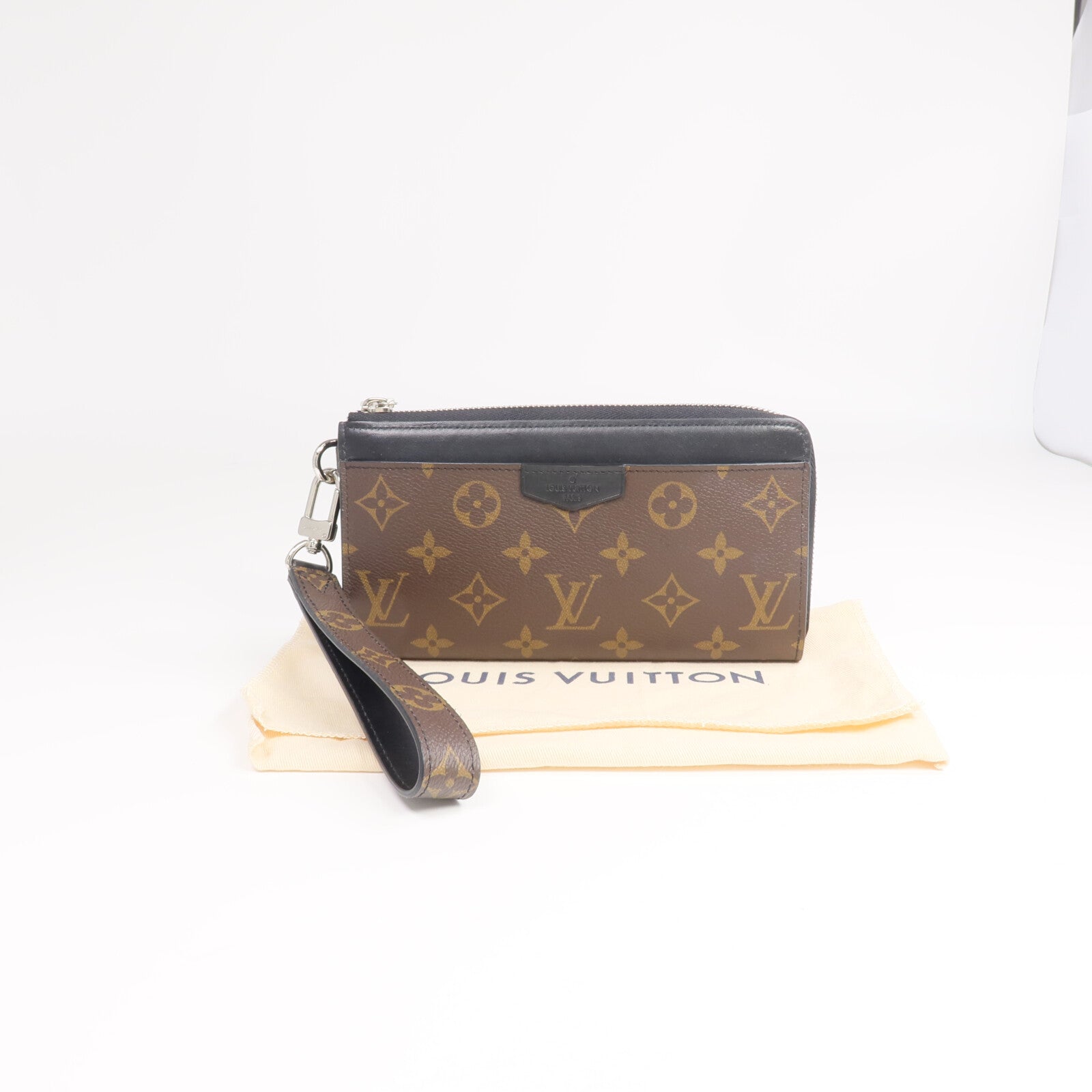 LOUIS VUITTON Monogram Macassar Zippy Dragonne銀扣長錢包